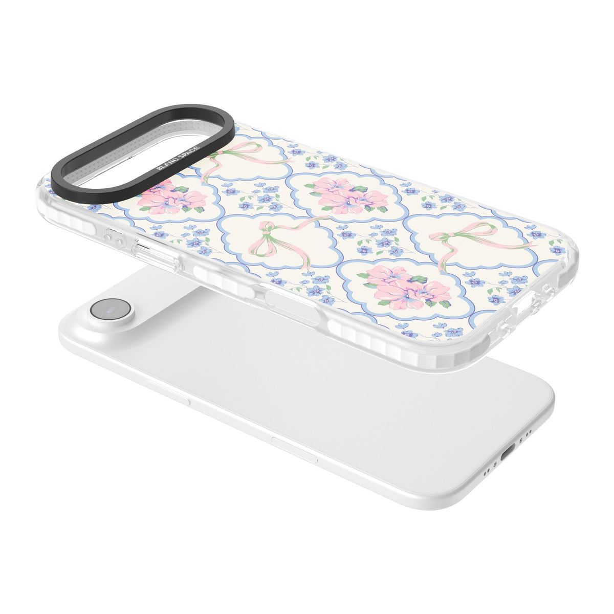 Ribbon Lattice iPhone Air Impact Clear Phone Case angled