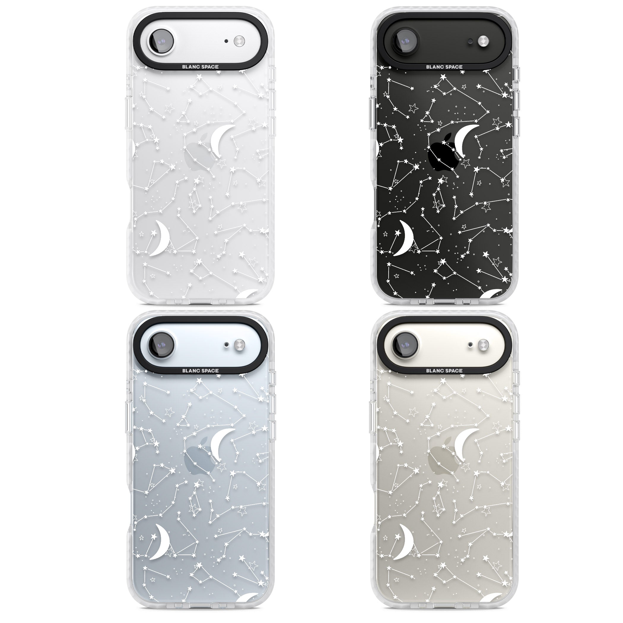 White Constellations iPhone 17 Air Impact Clear Phone Case APT Impact Protection