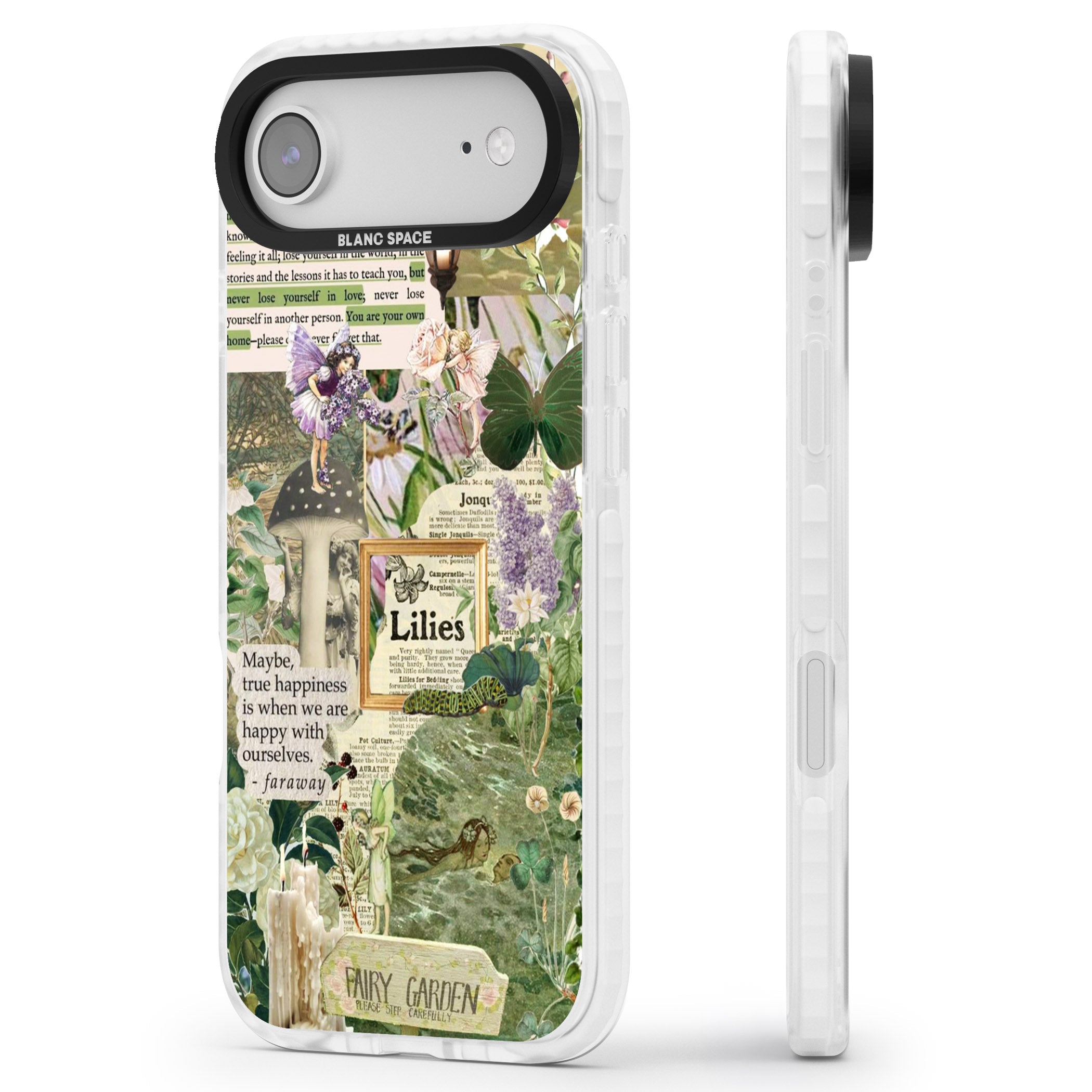 Fairy Garden iPhone 17 Air Impact Clear Phone Case Side Profile
