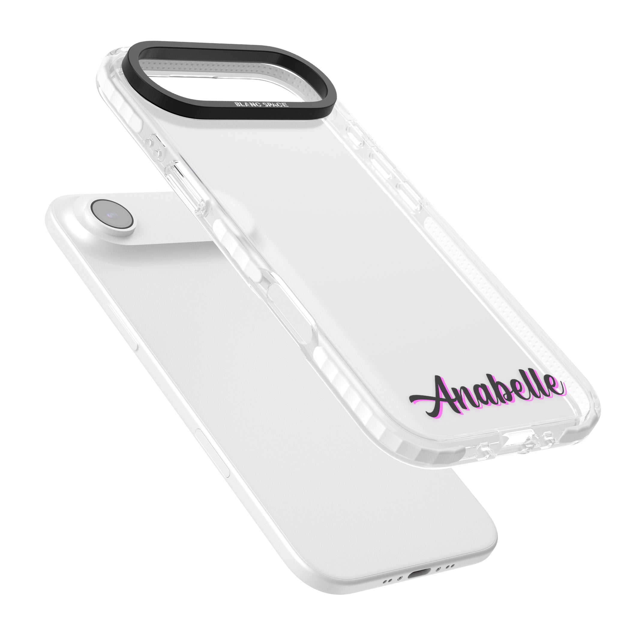 Personalised Cute Bottom Name iPhone 17 Air Impact Clear Phone Case Colours