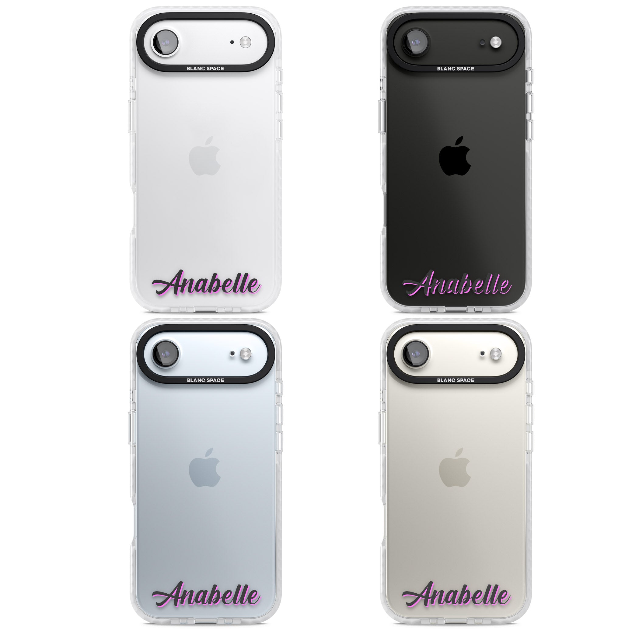 Personalised Cute Bottom Name iPhone 17 Air Impact Clear Phone Case APT Impact Protection