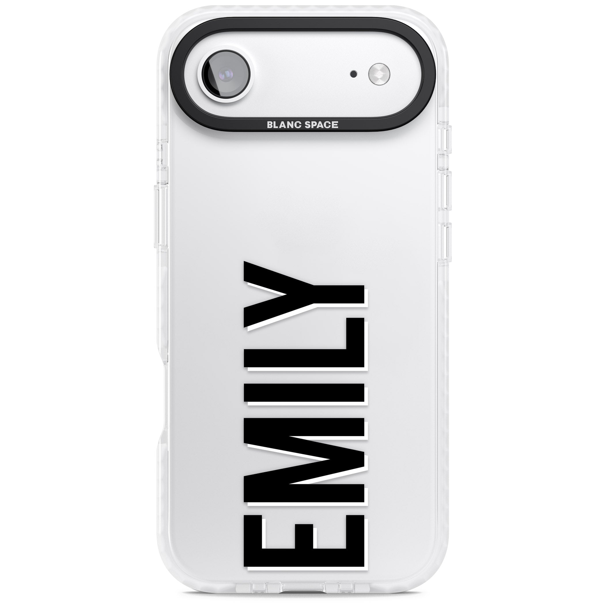 Personalised Vertical Name iPhone 17 Air Impact Clear Phone Case