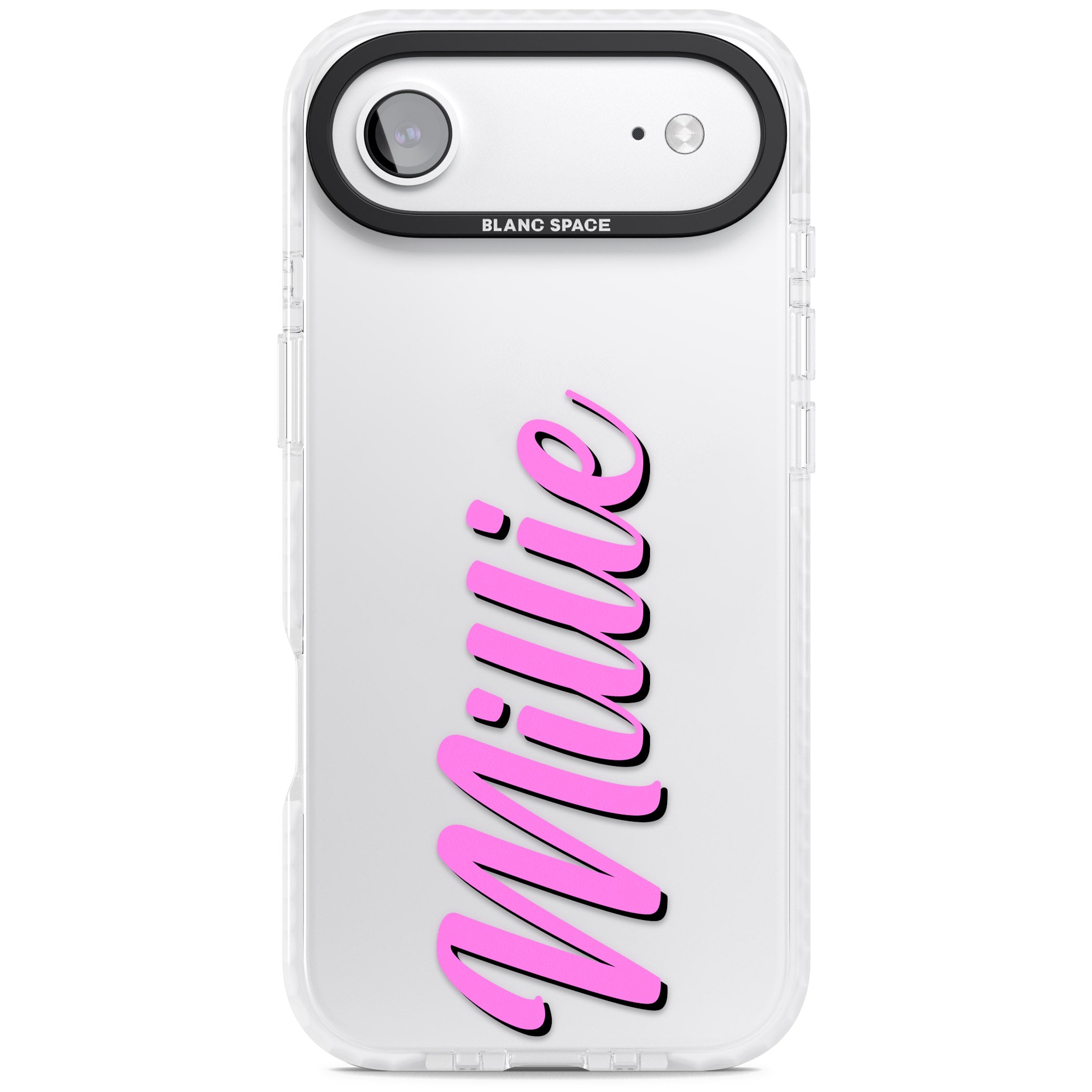 Personalised Cute Vertical Name iPhone 17 Air Impact Clear Phone Case