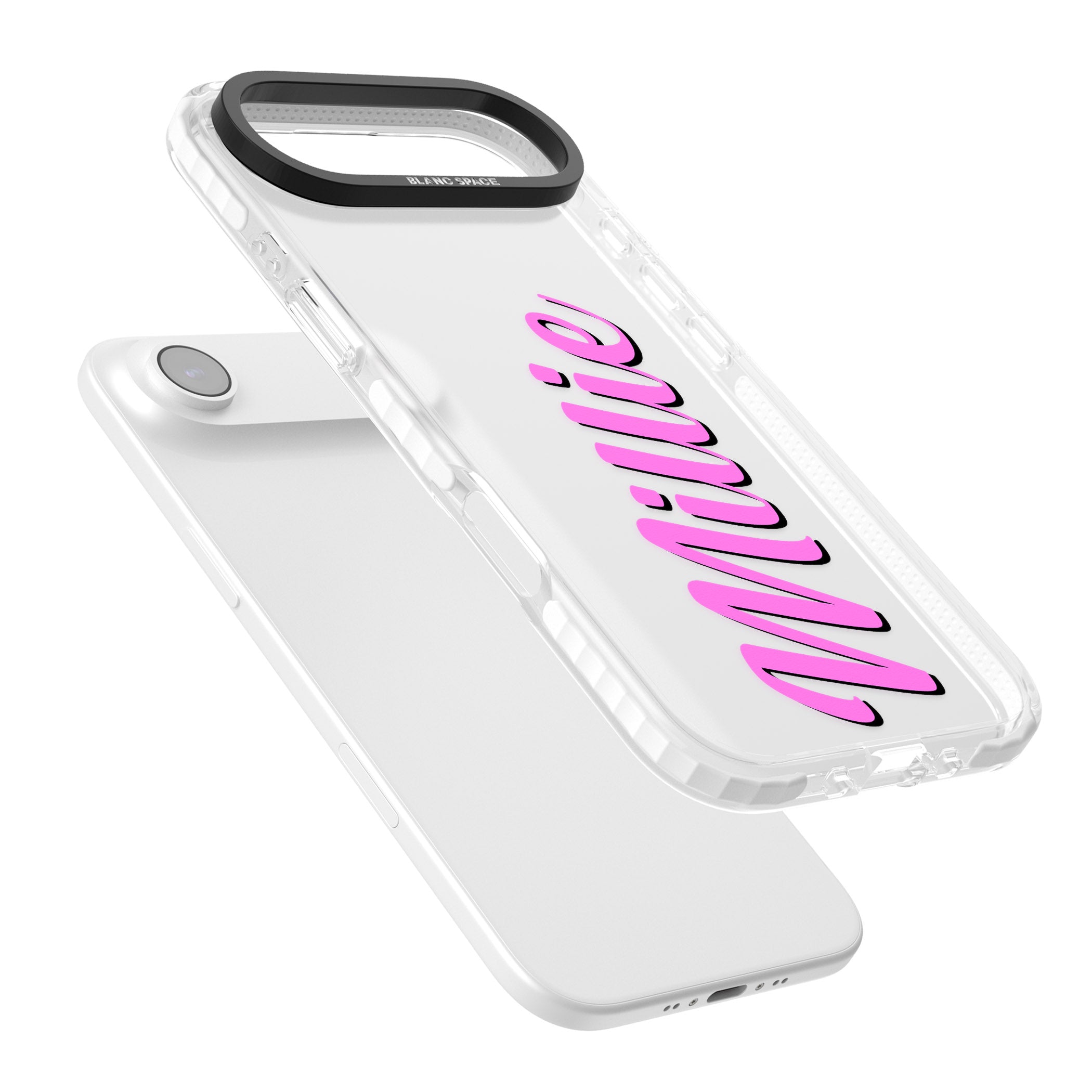 Personalised Cute Vertical Name iPhone 17 Air Impact Clear Phone Case Colours