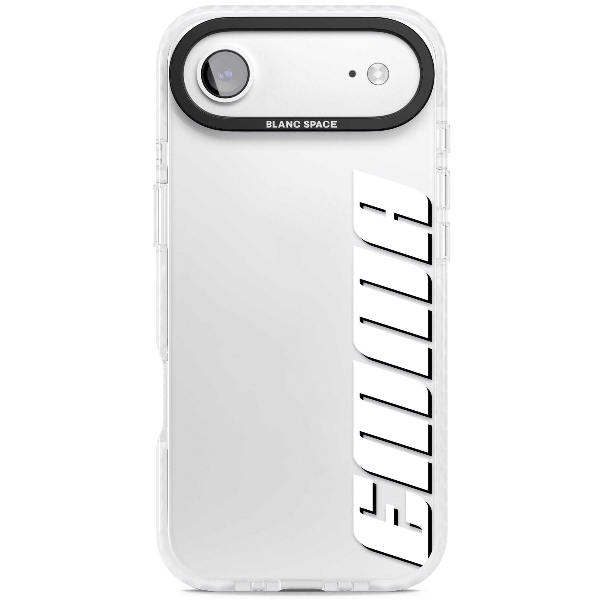Personalised Vertical Bold Name iPhone 17 Air Impact Clear Phone Case