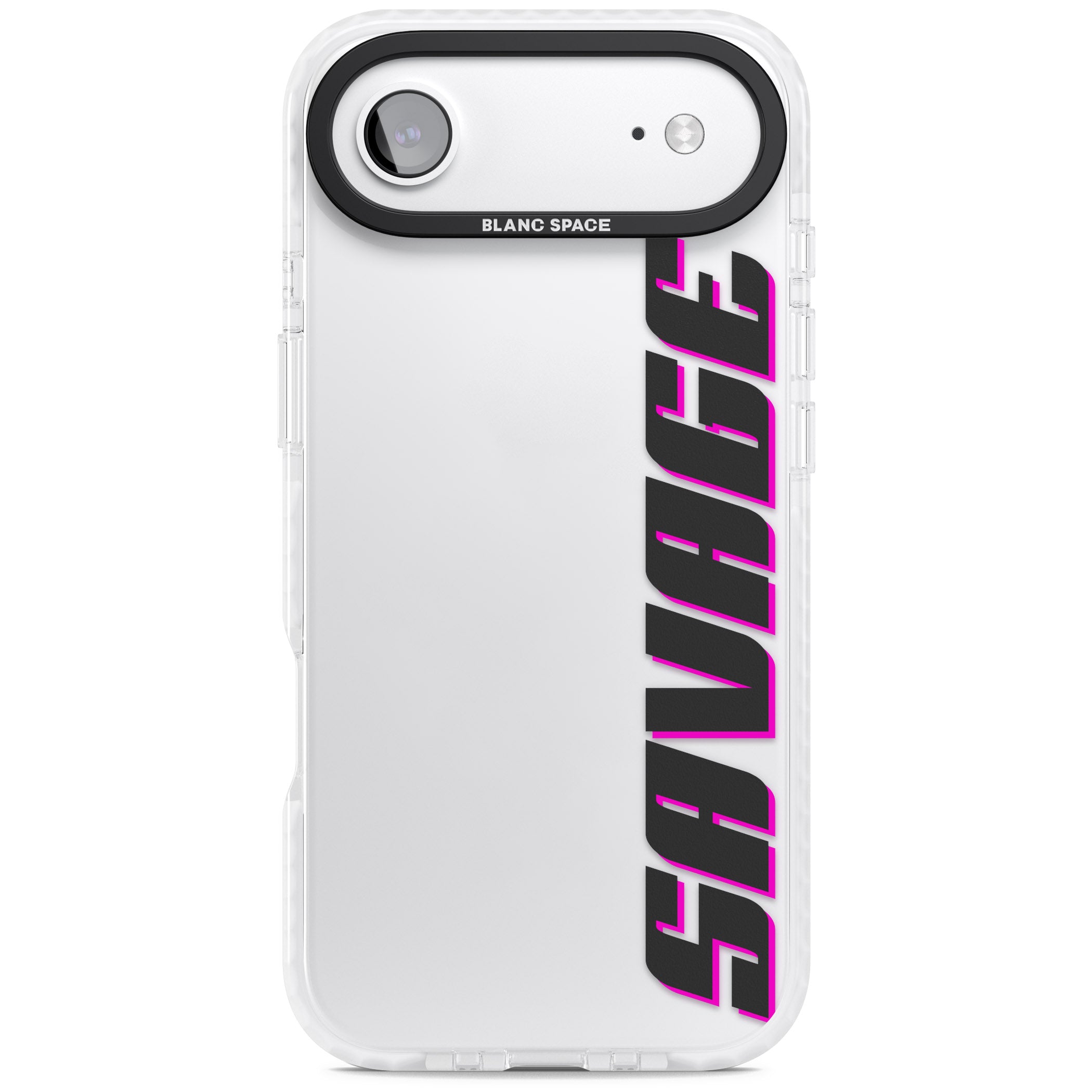 Personalised Cool Vertical Name iPhone 17 Air Impact Clear Phone Case