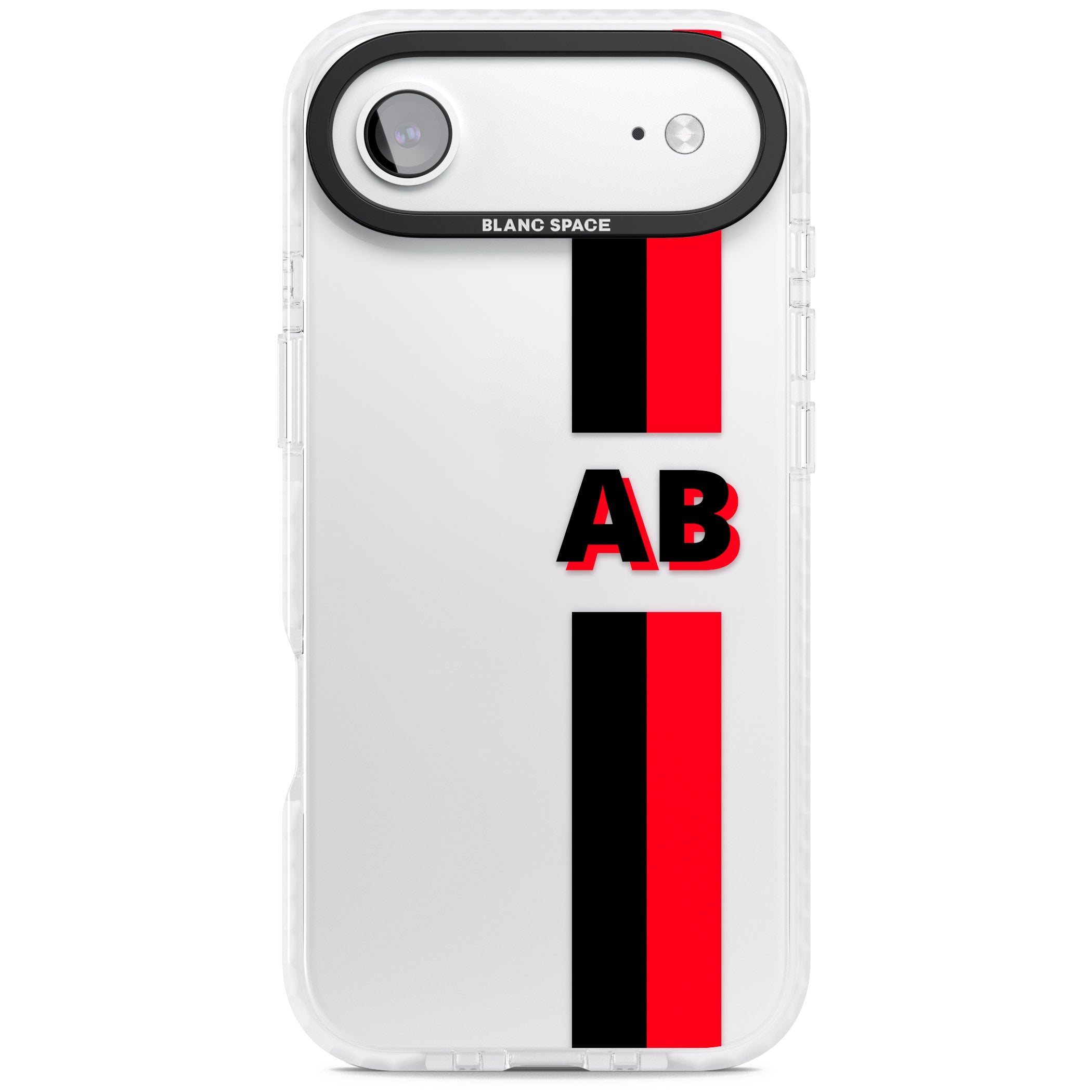 Personalised Bold Stripe iPhone 17 Air Impact Clear Phone Case