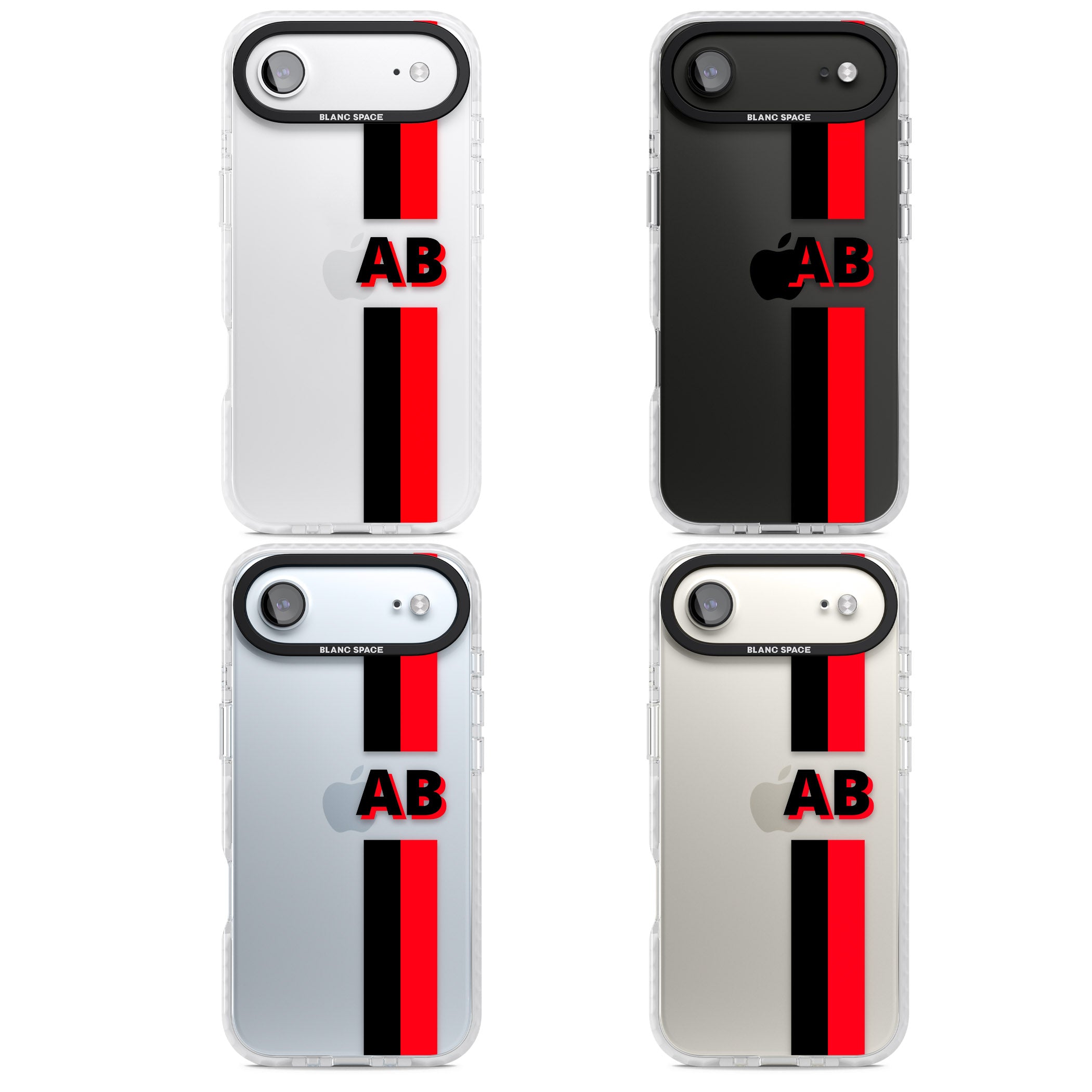 Personalised Bold Stripe iPhone 17 Air Impact Clear Phone Case APT Impact Protection