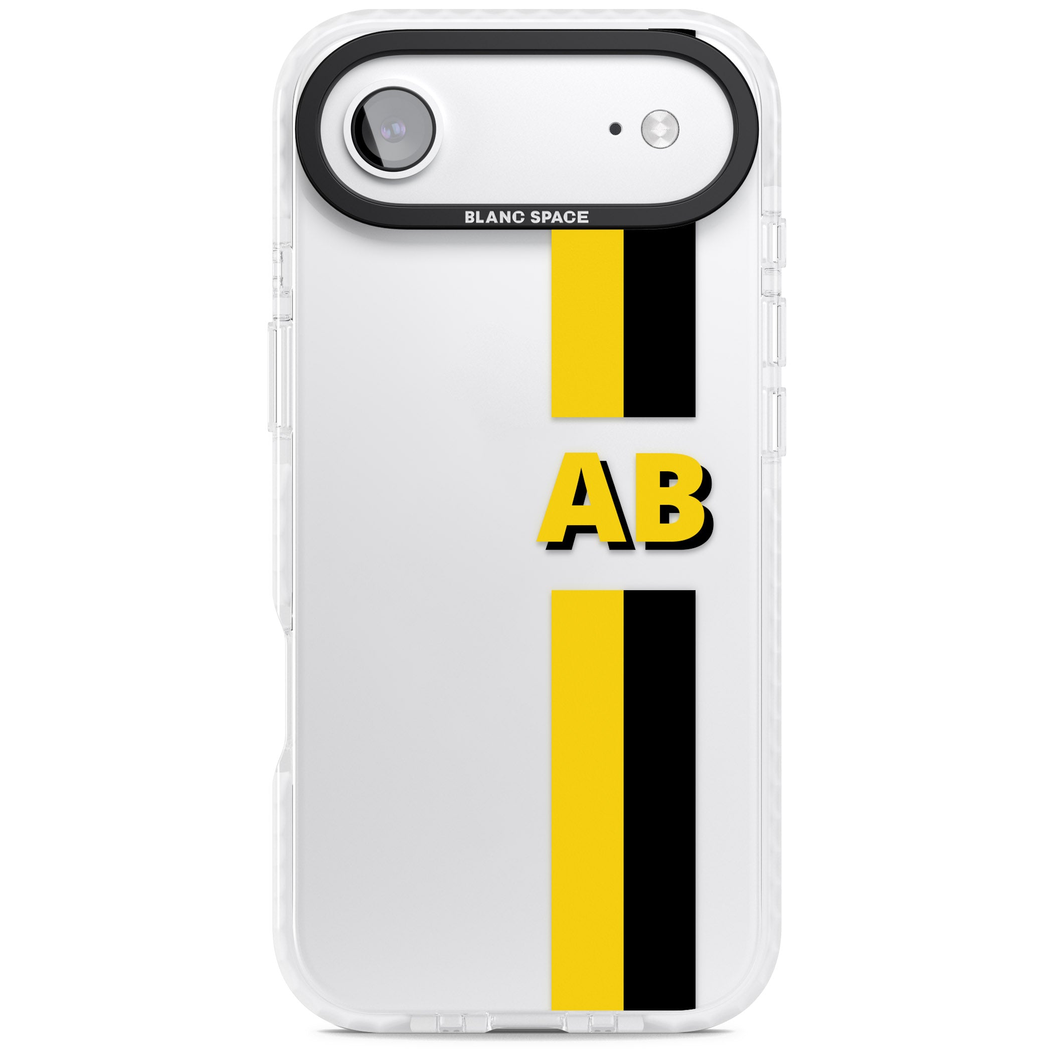 Personalised Bold Name Striped iPhone 17 Air Impact Clear Phone Case
