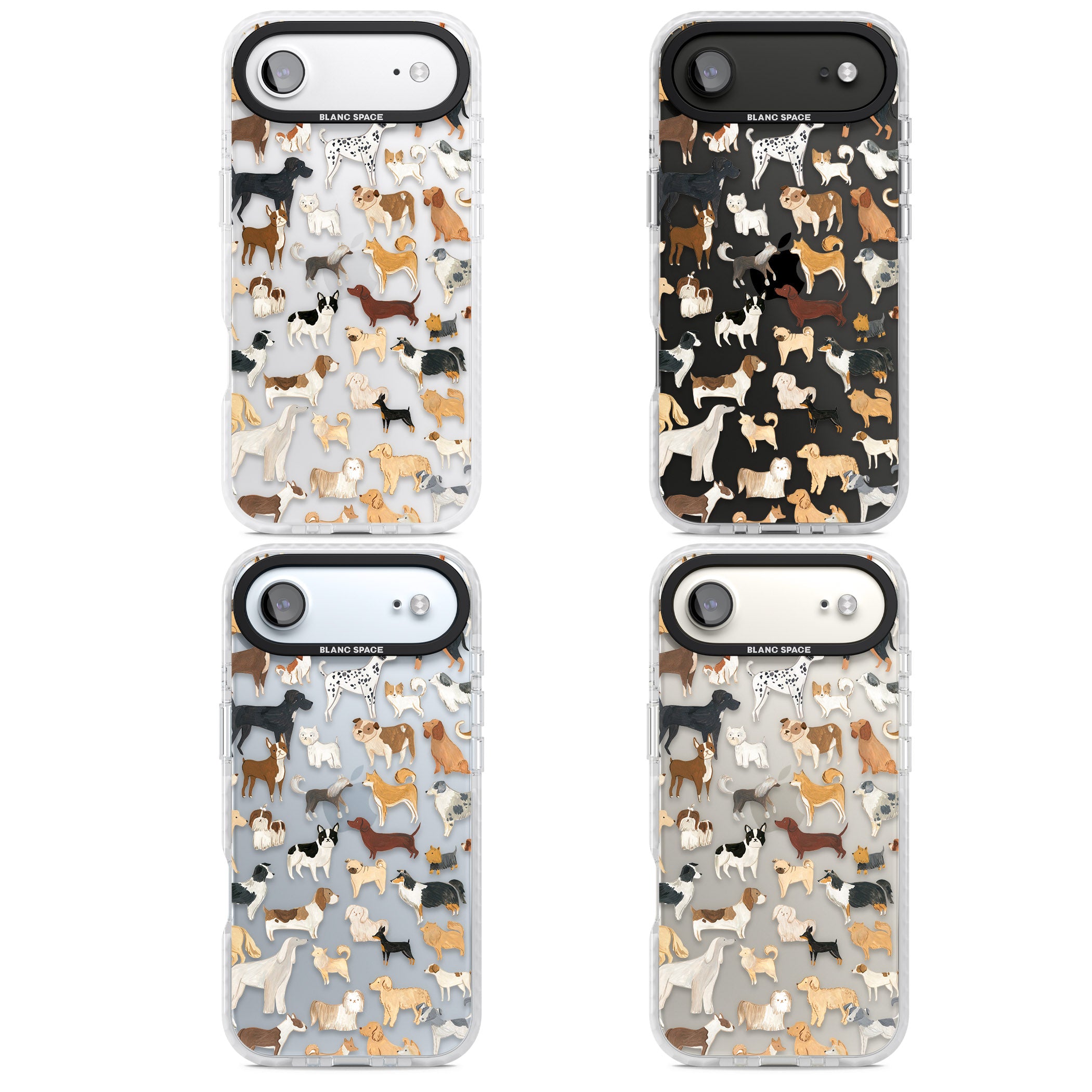 Hand Painted Dogs iPhone 17 Air Impact Clear Phone Case APT Impact Protection