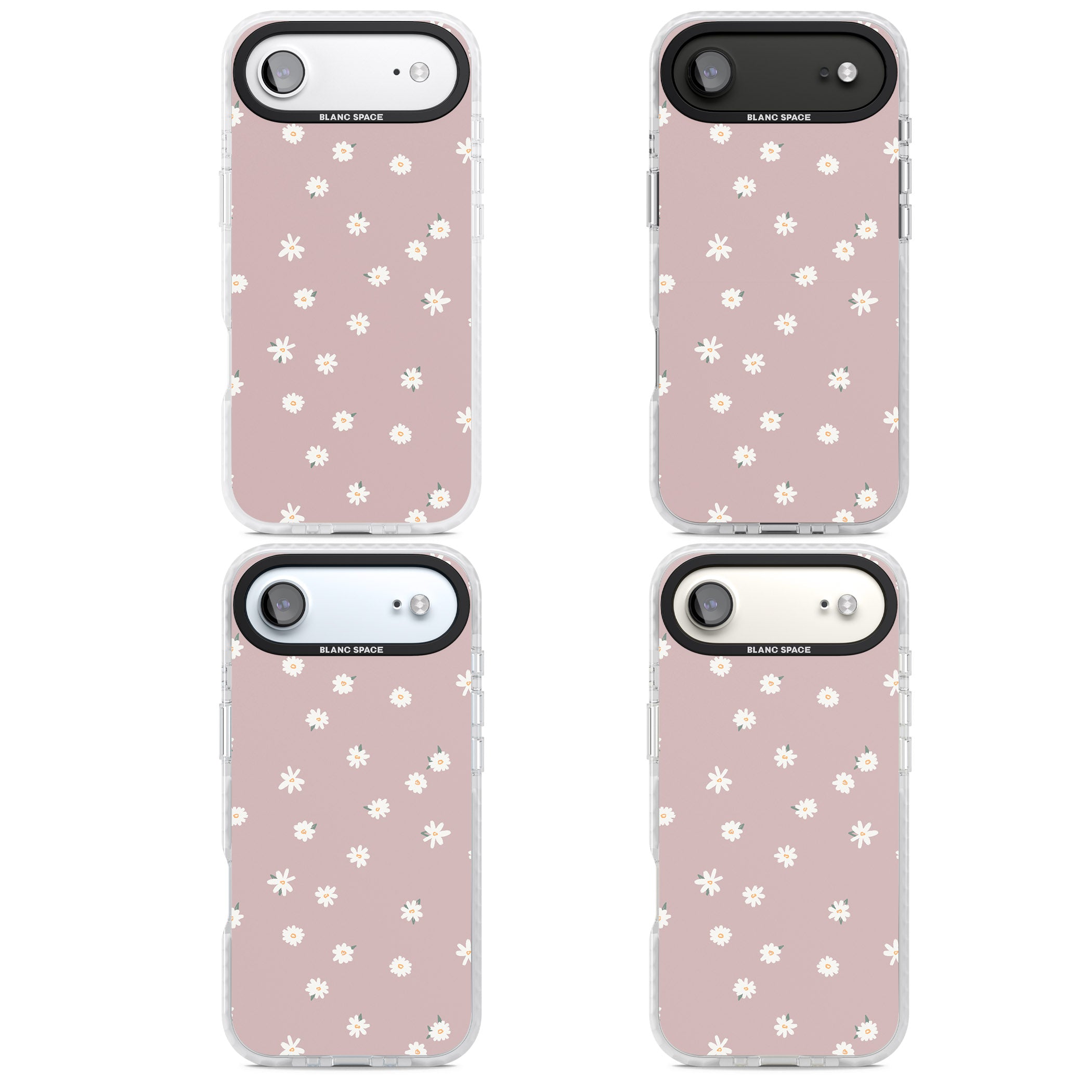 Dusty Pink Daisy iPhone 17 Air Impact Clear Phone Case APT Impact Protection