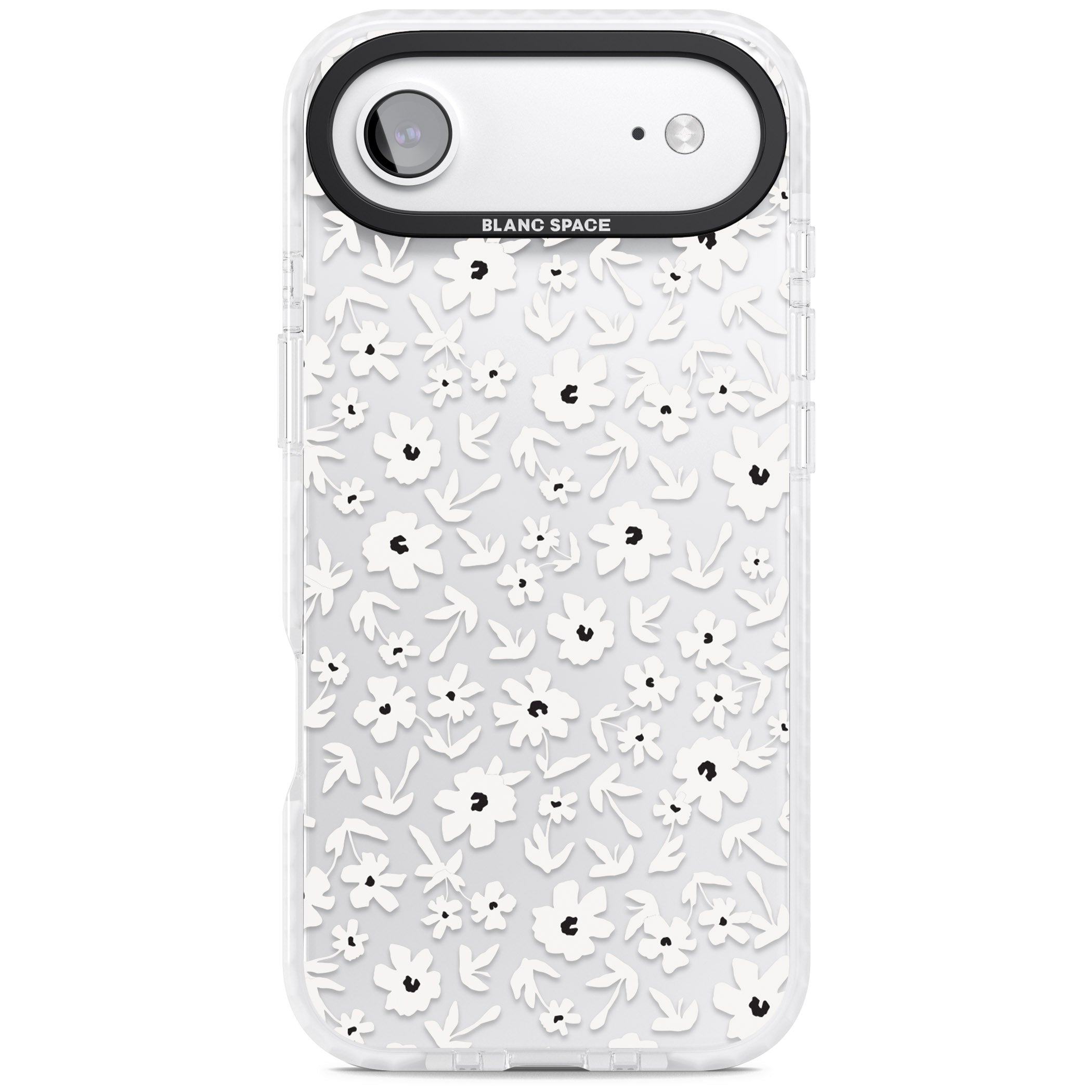 Monochrome Floral iPhone 17 Air Impact Clear Phone Case