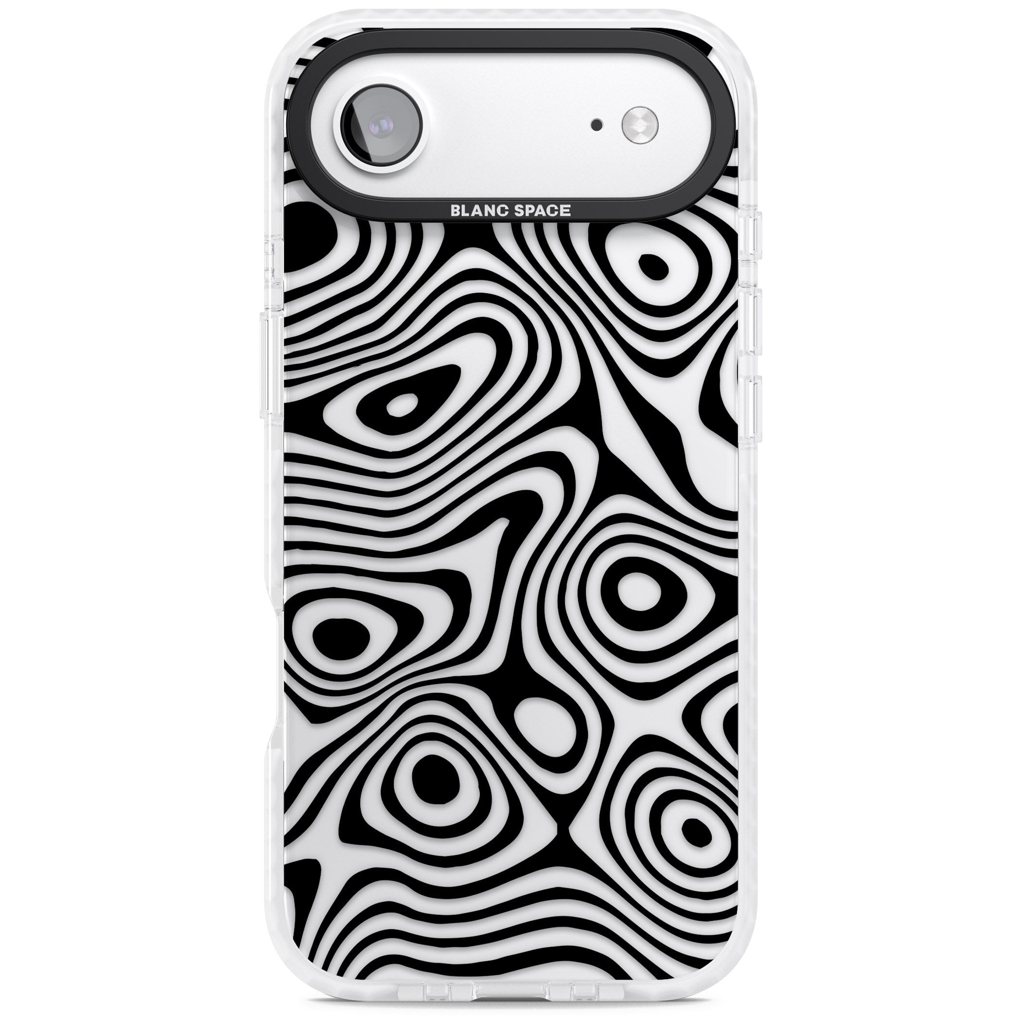 Dark Topographic Map iPhone 17 Air Impact Clear Phone Case