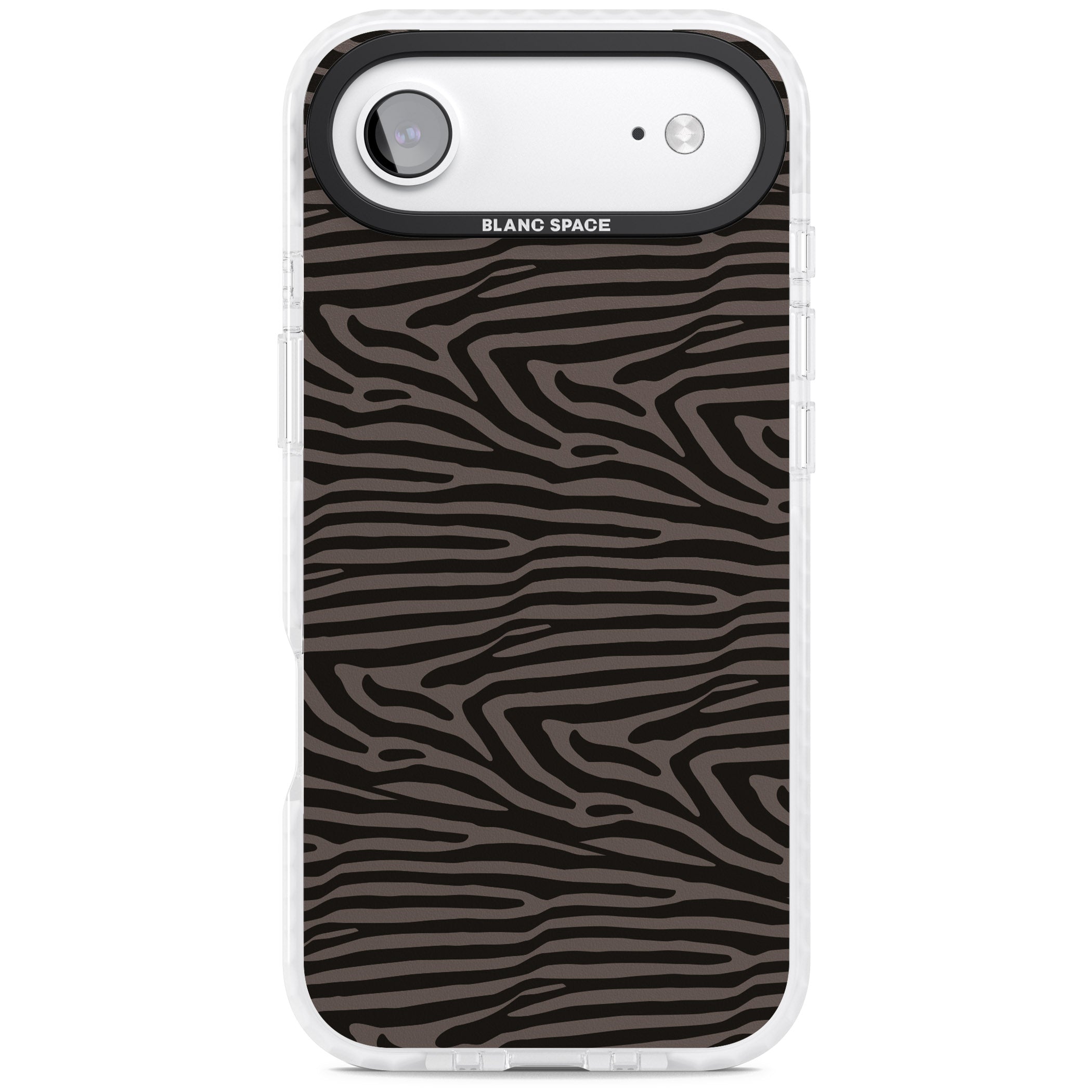 Dark Zebra Print iPhone 17 Air Impact Clear Phone Case