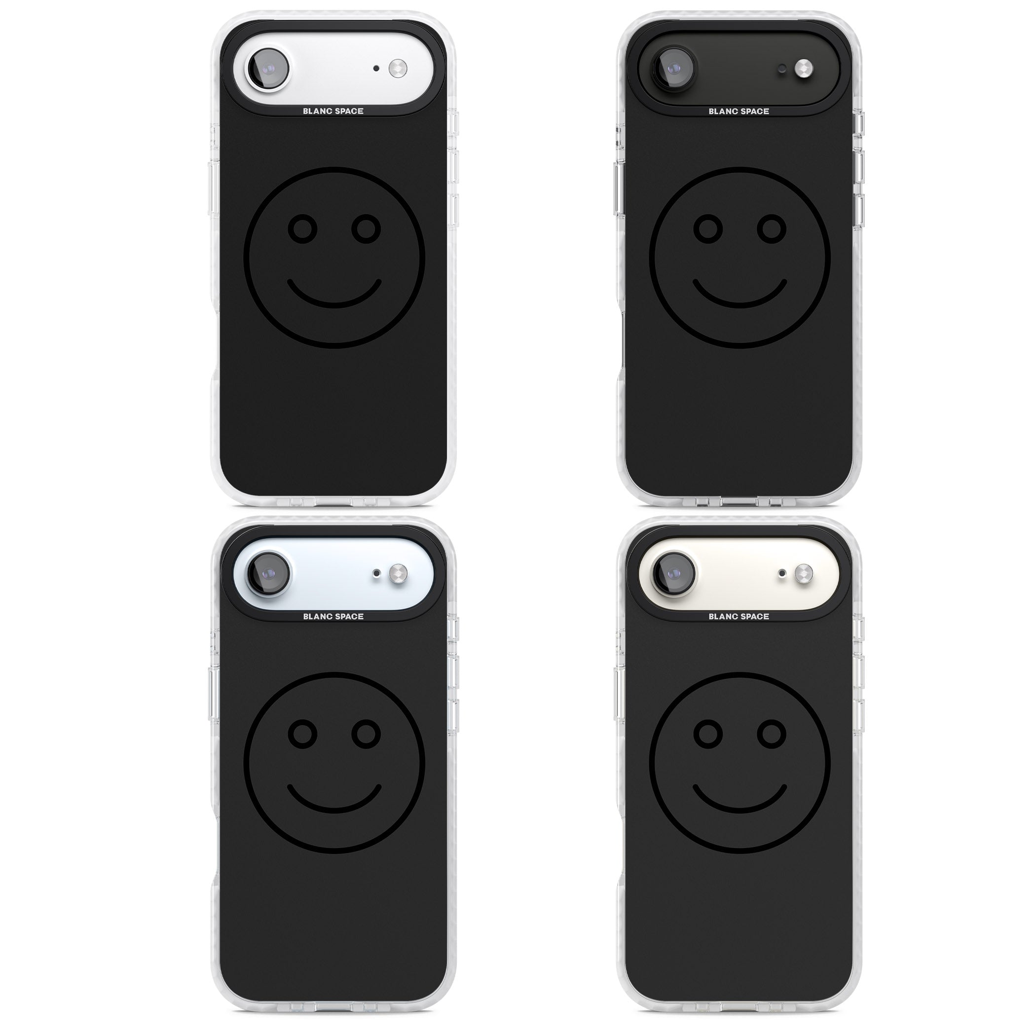 Dark Smiley Face iPhone 17 Air Impact Clear Phone Case APT Impact Protection