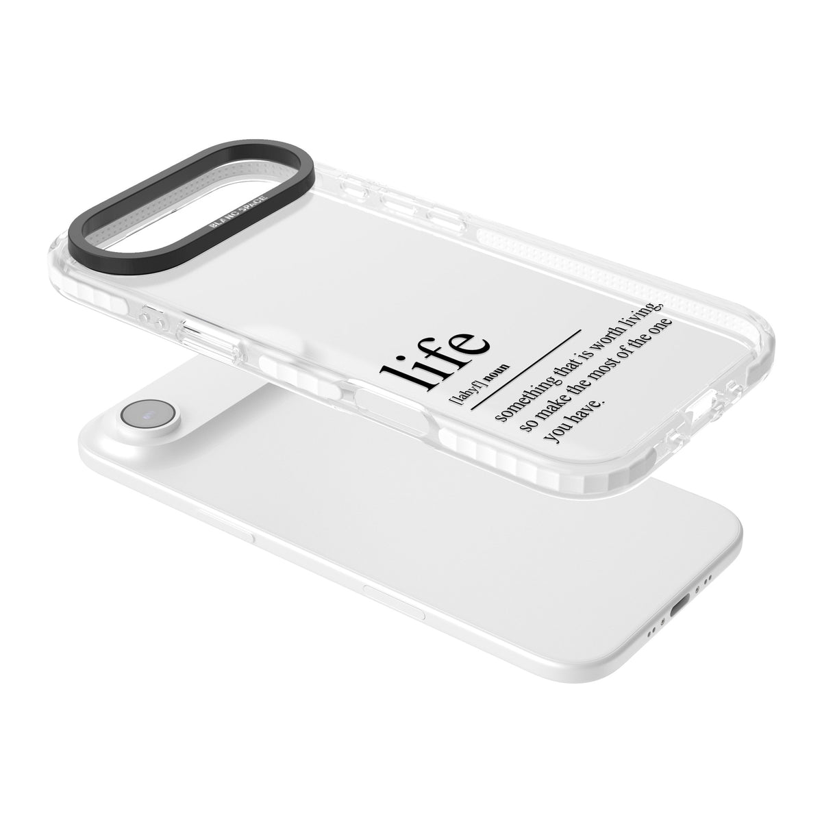 Life iPhone Air Impact Clear Phone Case angled
