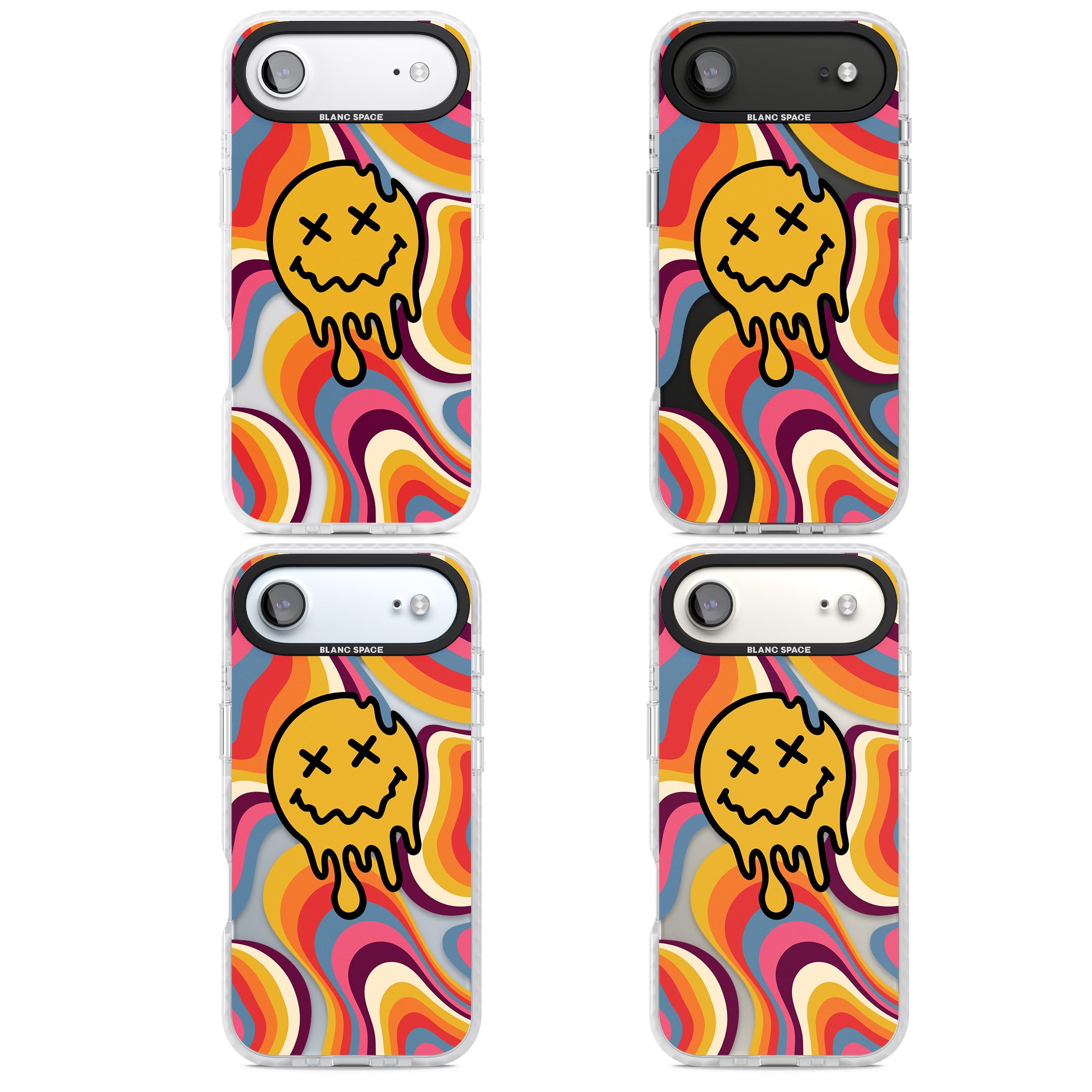 Trippy Face Melt iPhone 17 Air Impact Clear Phone Case APT Impact Protection