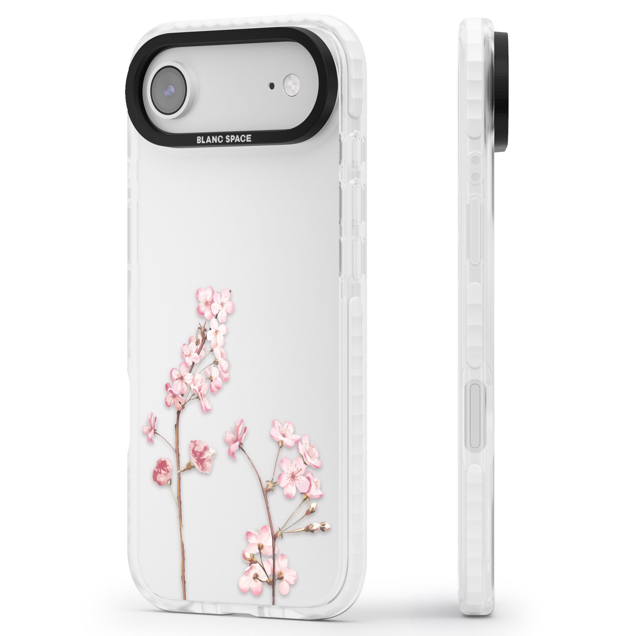 Blossom Flower iPhone 17 Air Impact Clear Phone Case Side Profile