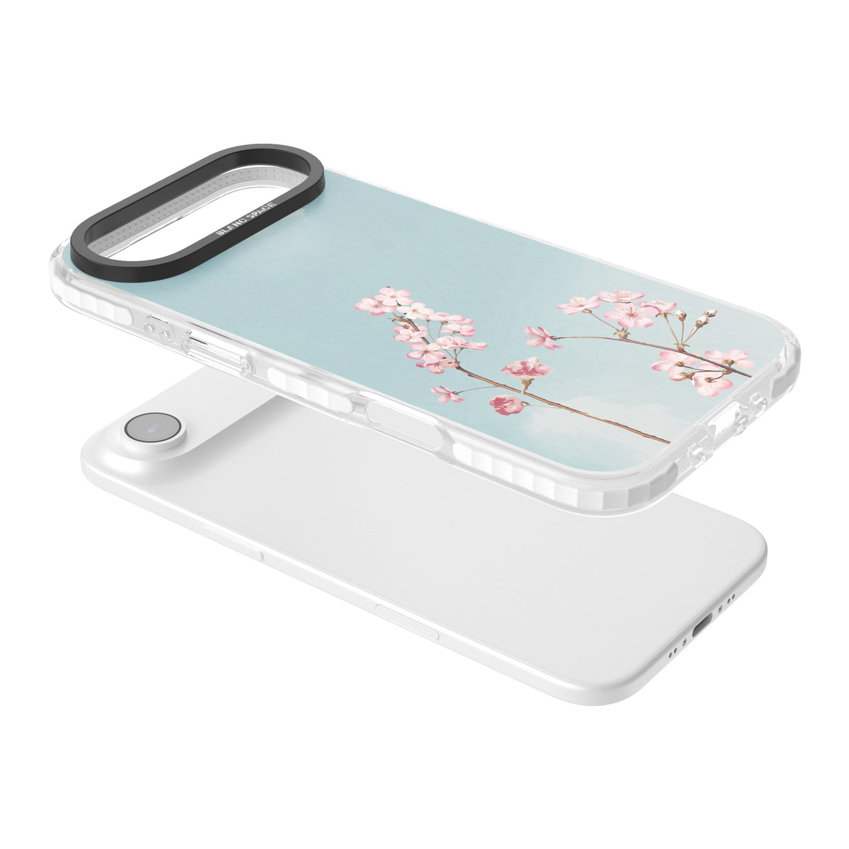 Blossom Flower Sky iPhone Air Impact Clear Phone Case angled
