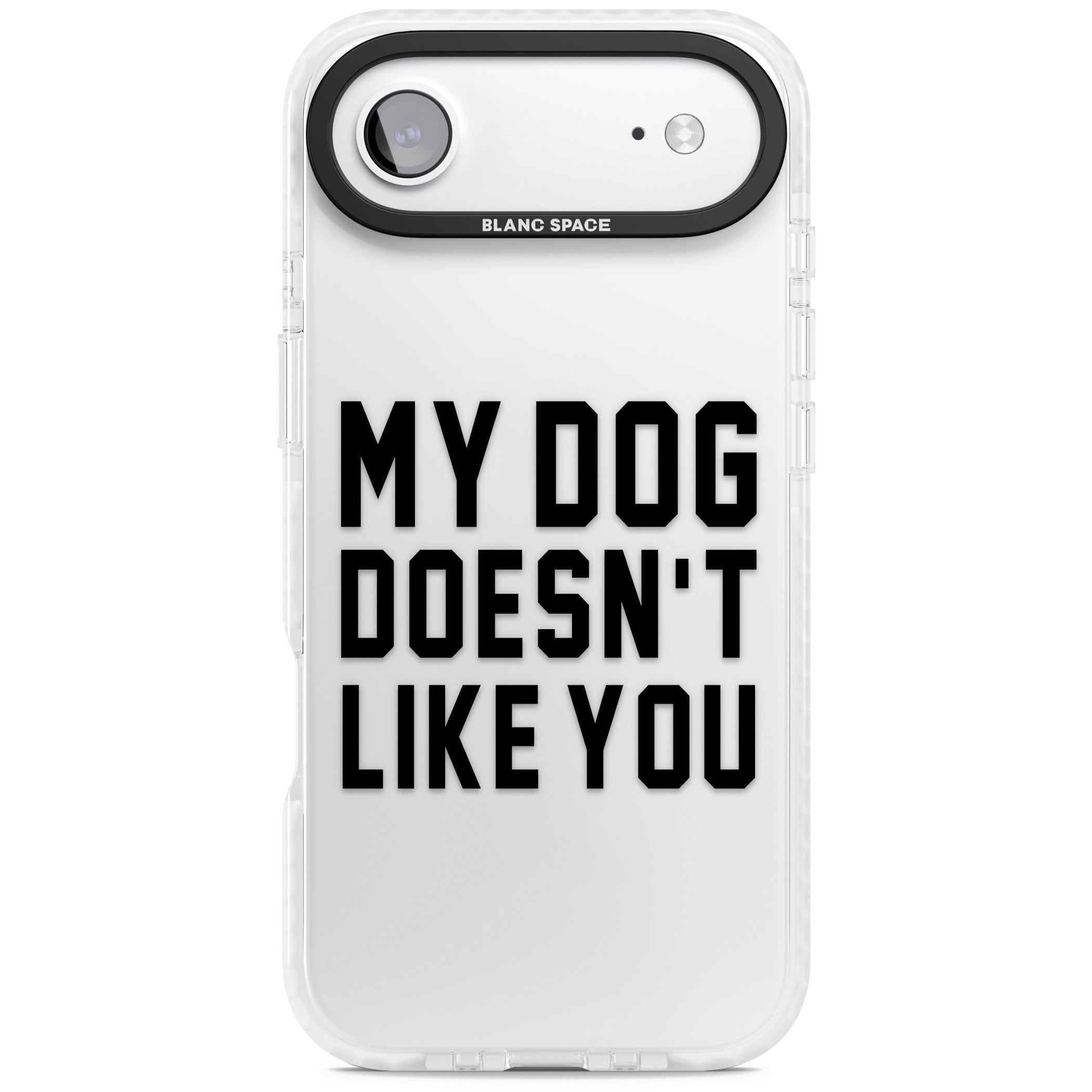 My Dog Doesn'T Like You iPhone 17 Air Impact Clear Phone Case