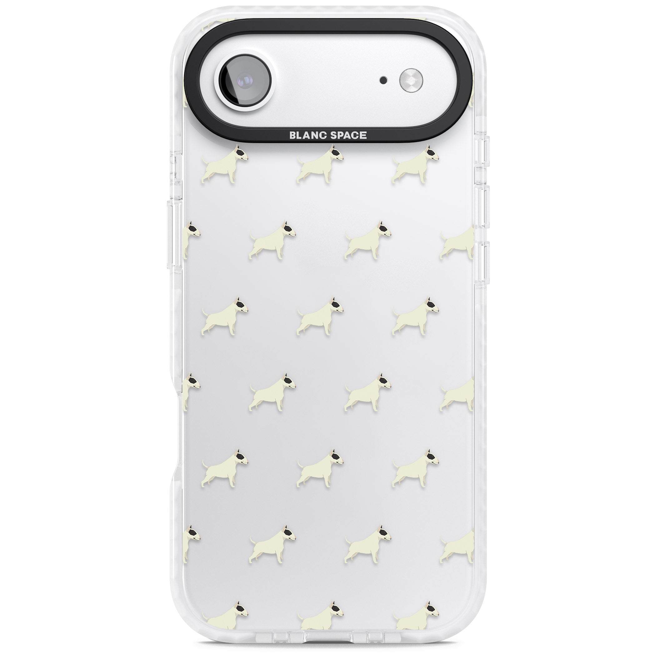 Bull Terrier Pattern iPhone 17 Air Impact Clear Phone Case