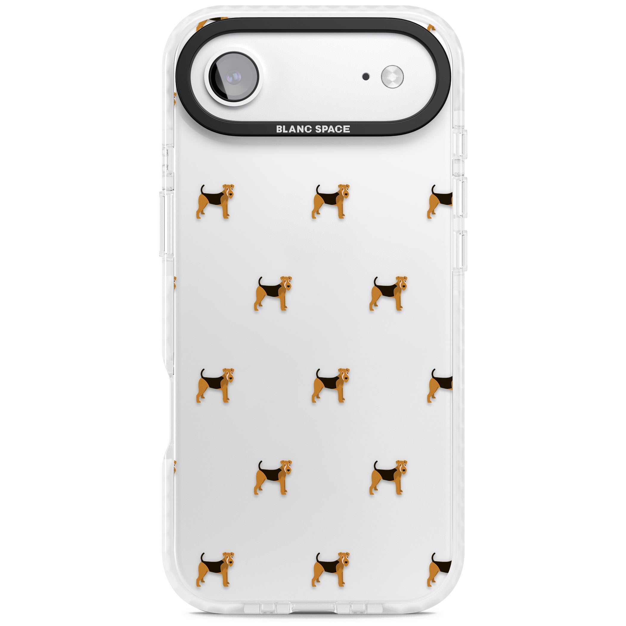 Airedale Terrier Dog Pattern iPhone 17 Air Impact Clear Phone Case