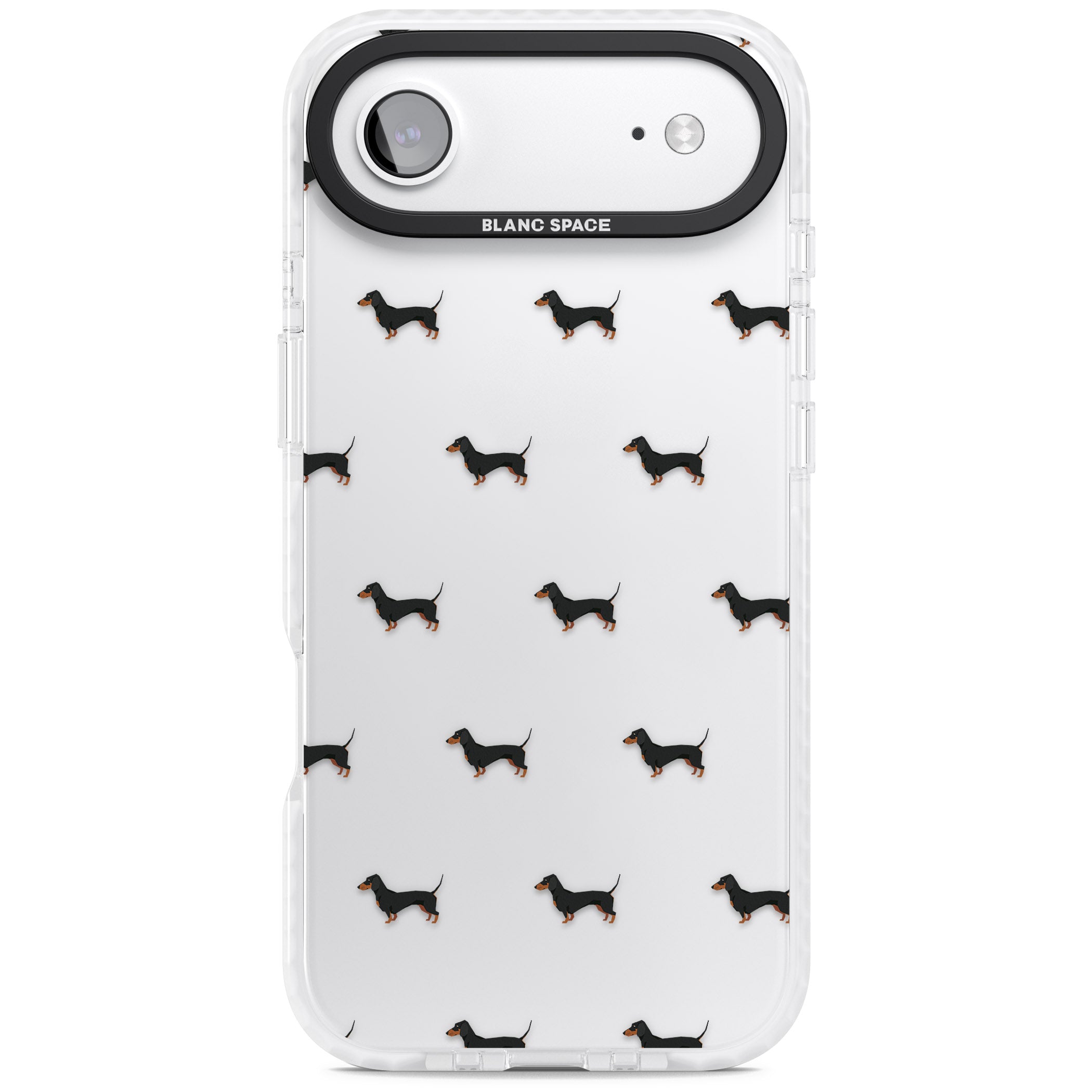 Dachshund Pattern Clear iPhone 17 Air Impact Clear Phone Case