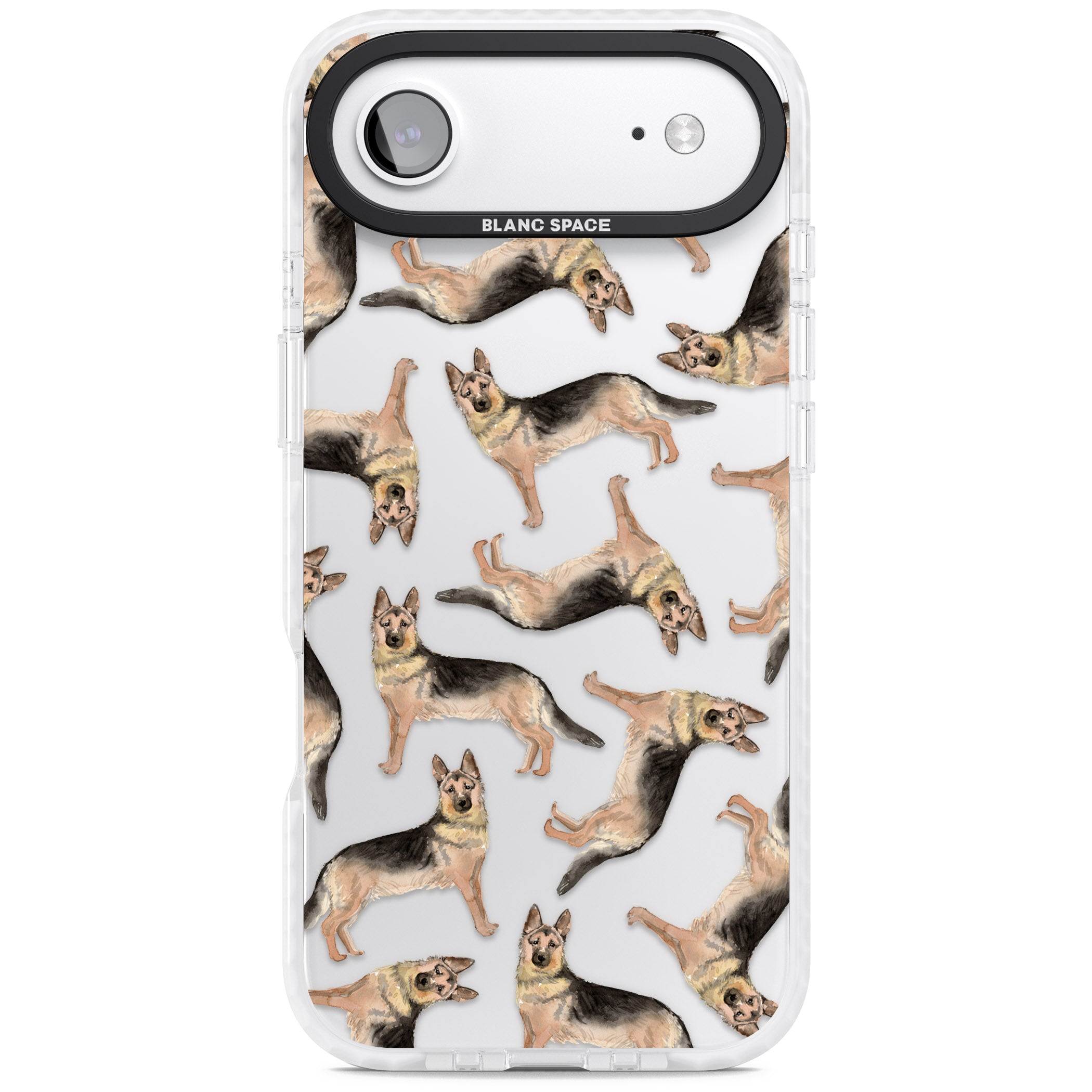 German Shepherd Pattern Classic iPhone 17 Air Impact Clear Phone Case