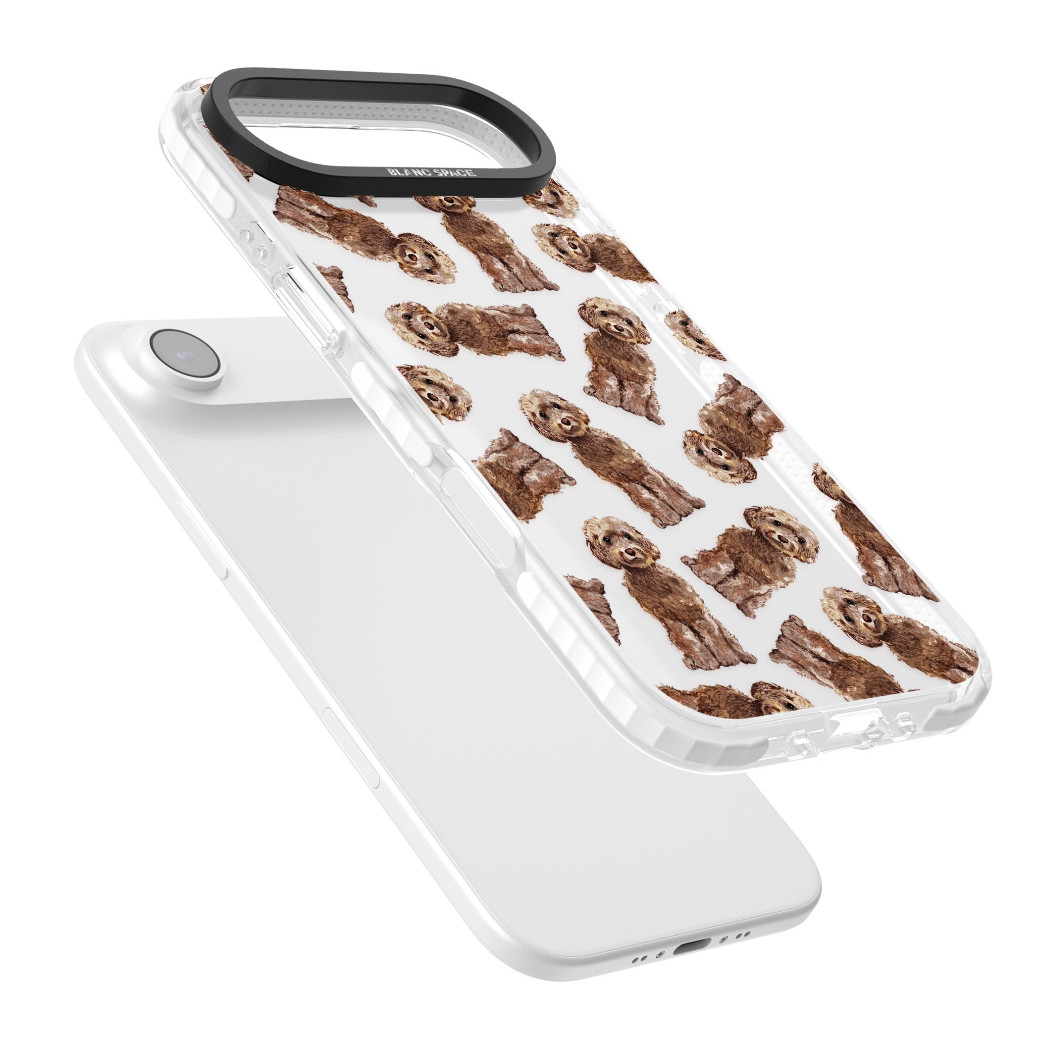 Brown Dog Pattern iPhone 17 Air Impact Clear Phone Case Colours