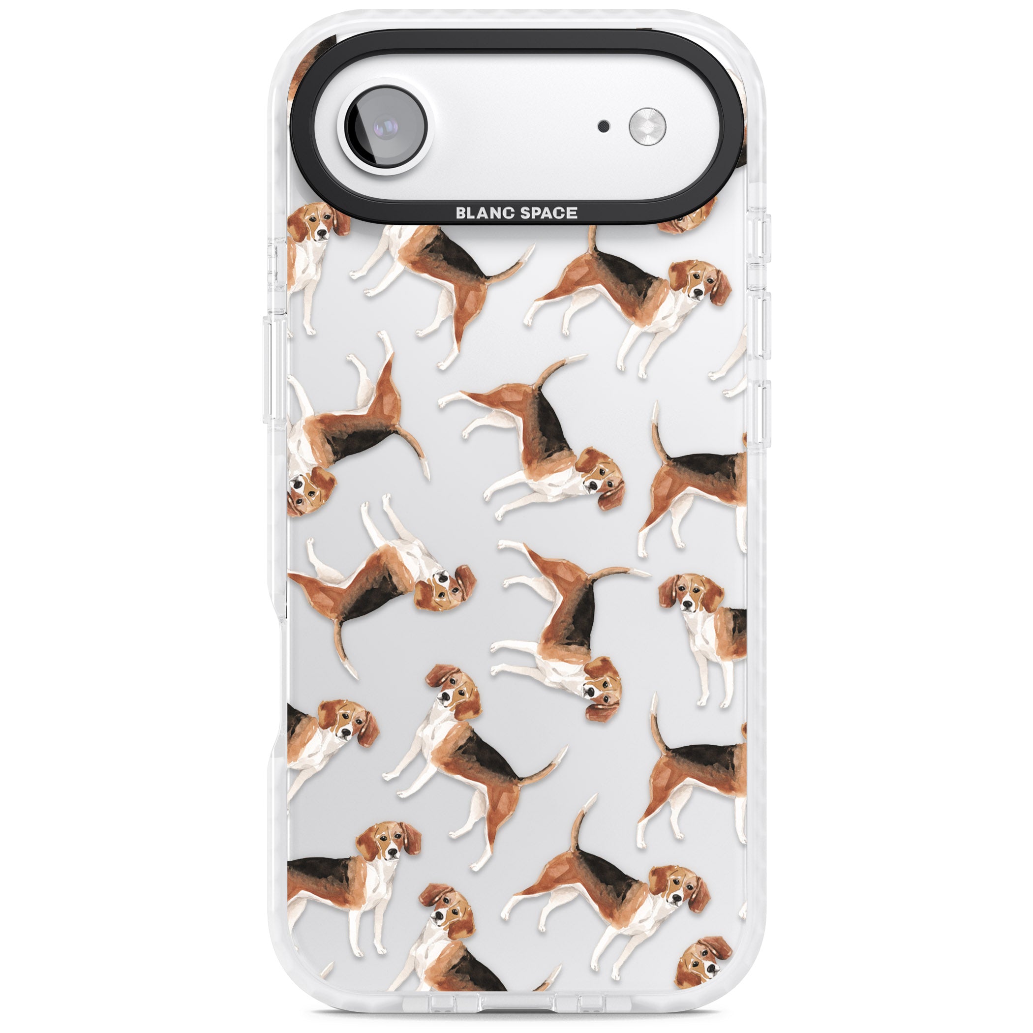 Beagle Watercolor Pattern iPhone 17 Air Impact Clear Phone Case