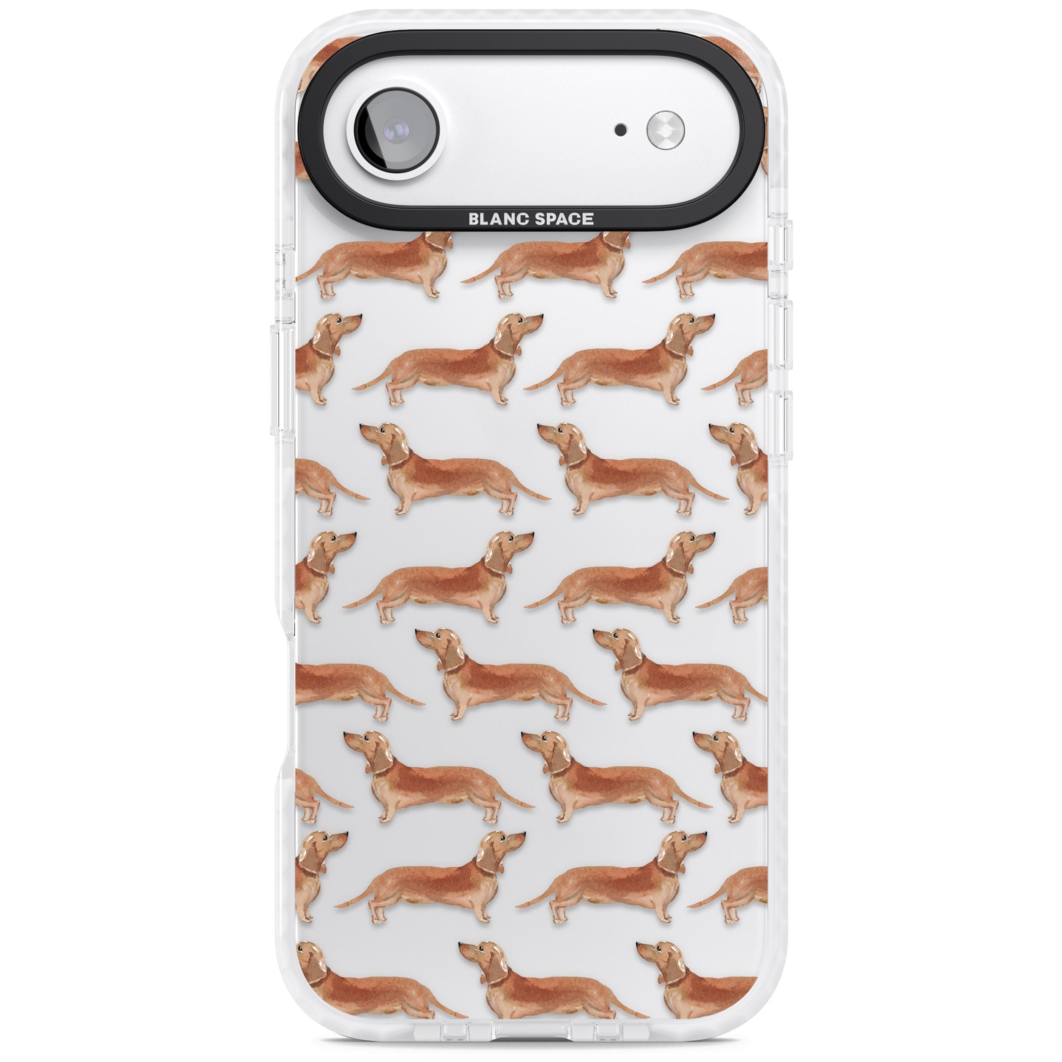 Dachshund Watercolor Dog Pattern iPhone 17 Air Impact Clear Phone Case