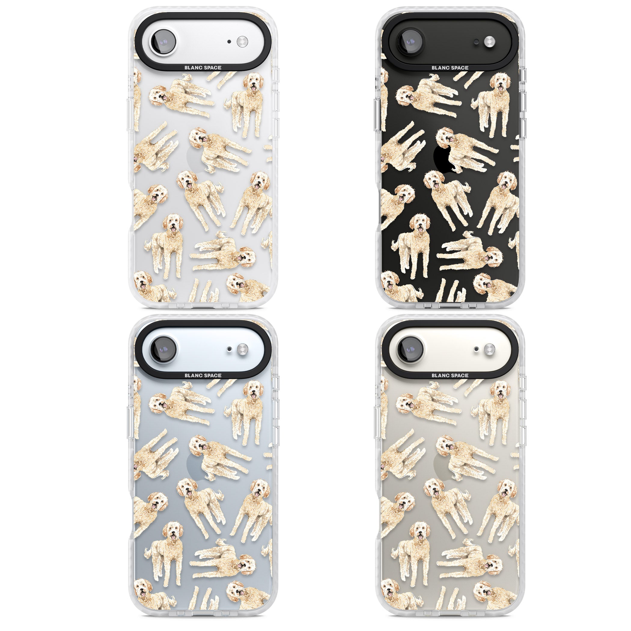 Goldendoodle Watercolour Dog Pattern iPhone 17 Air Impact Clear Phone Case APT Impact Protection