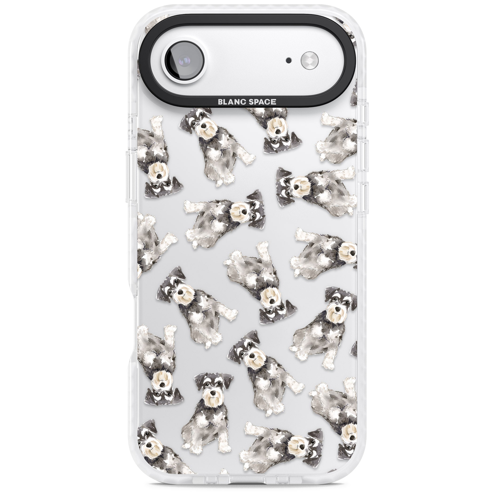 Miniature Schnauzer Watercolor iPhone 17 Air Impact Clear Phone Case