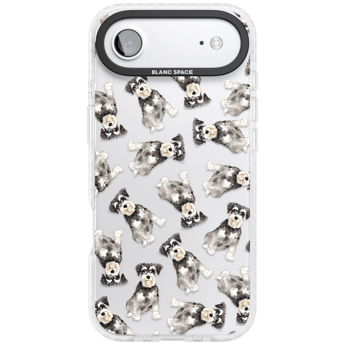 Miniature Schnauzer Watercolor iPhone Air Impact Clear Phone Case front