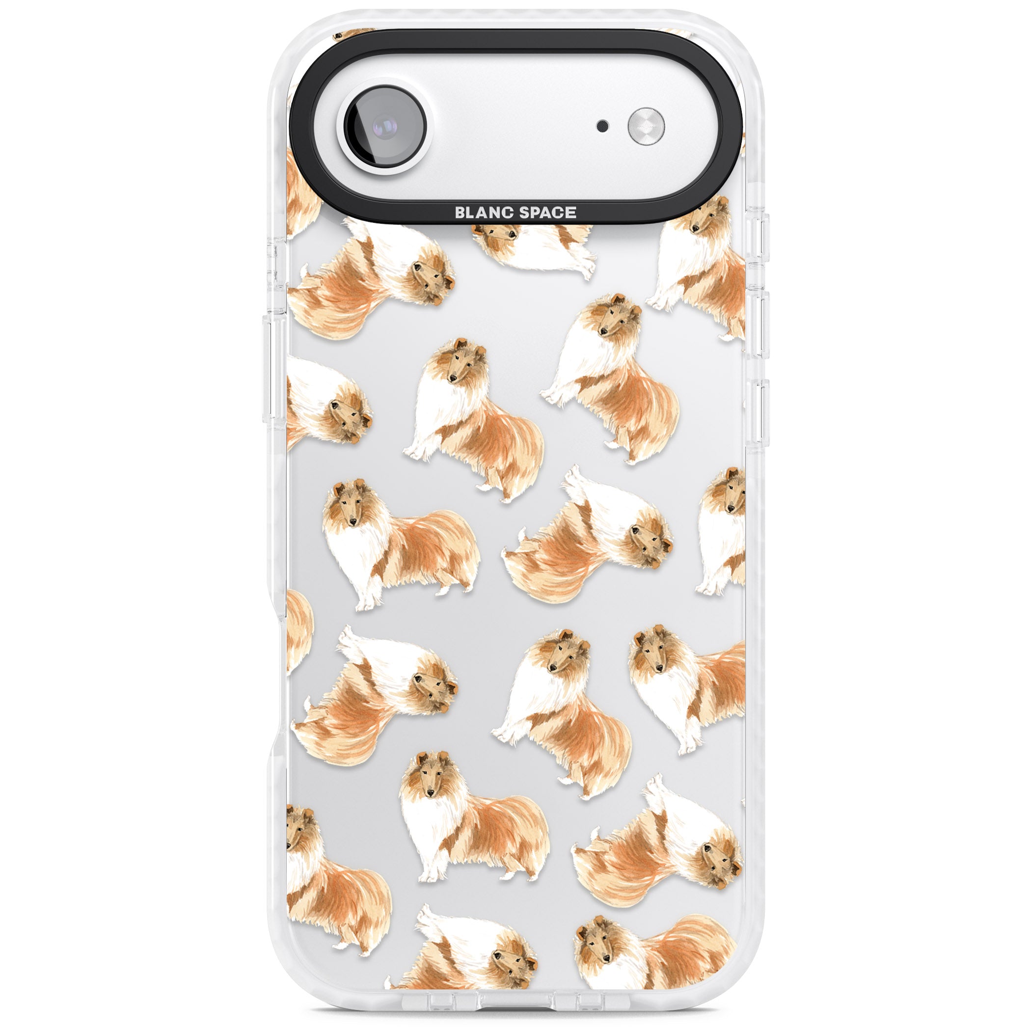 Collie Watercolor iPhone 17 Air Impact Clear Phone Case