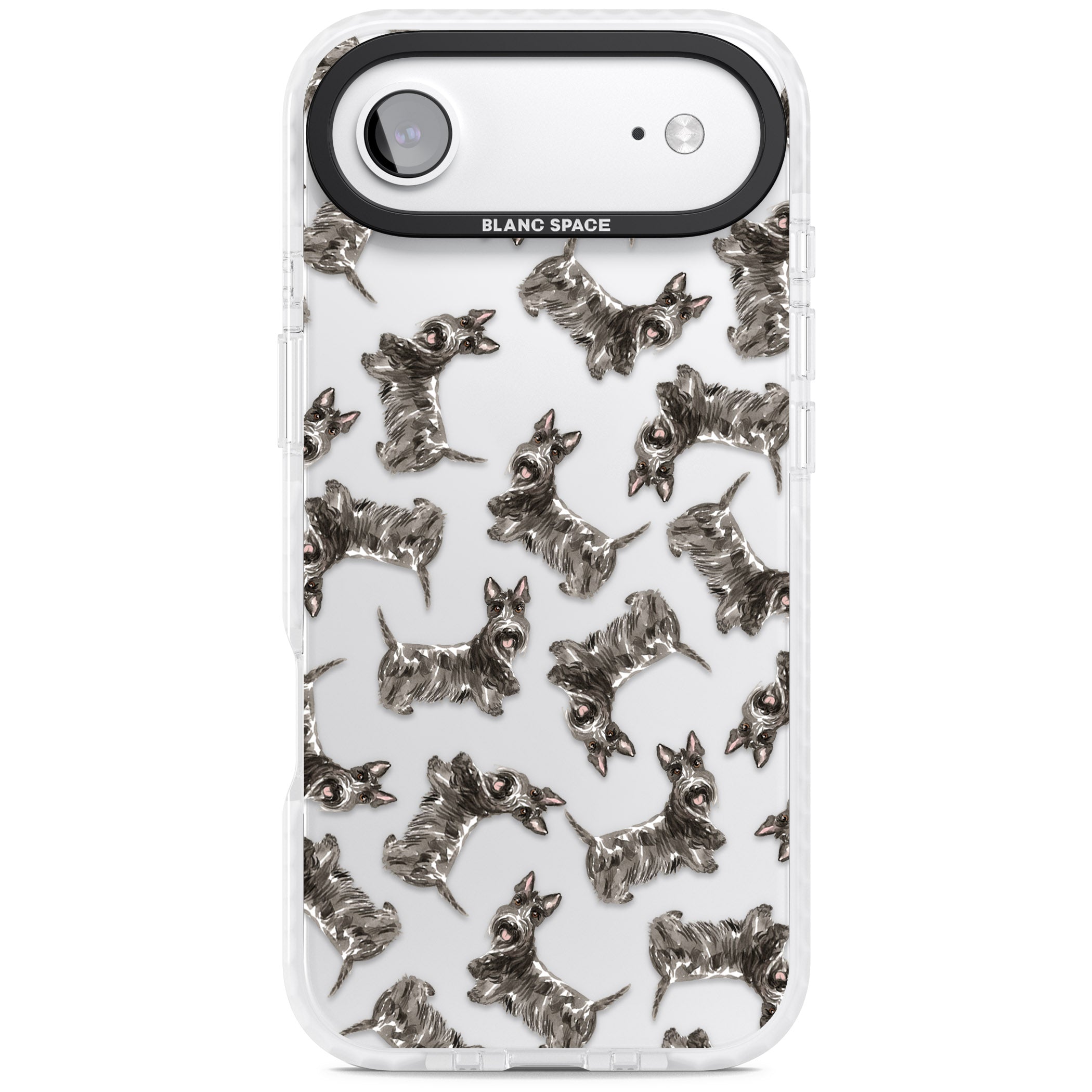 Scottish Terrier Pattern iPhone 17 Air Impact Clear Phone Case