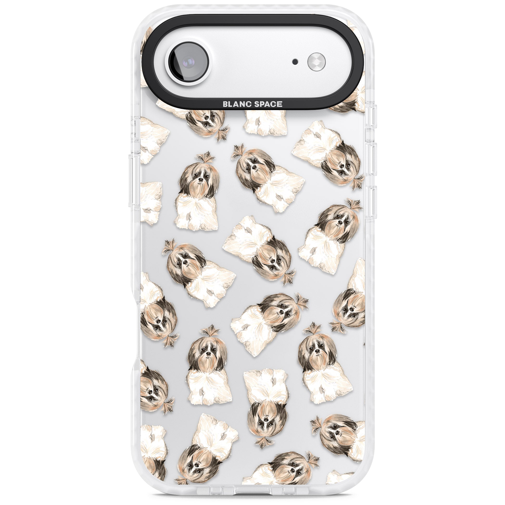 Shih Tzu Pattern Long Hair iPhone 17 Air Impact Clear Phone Case