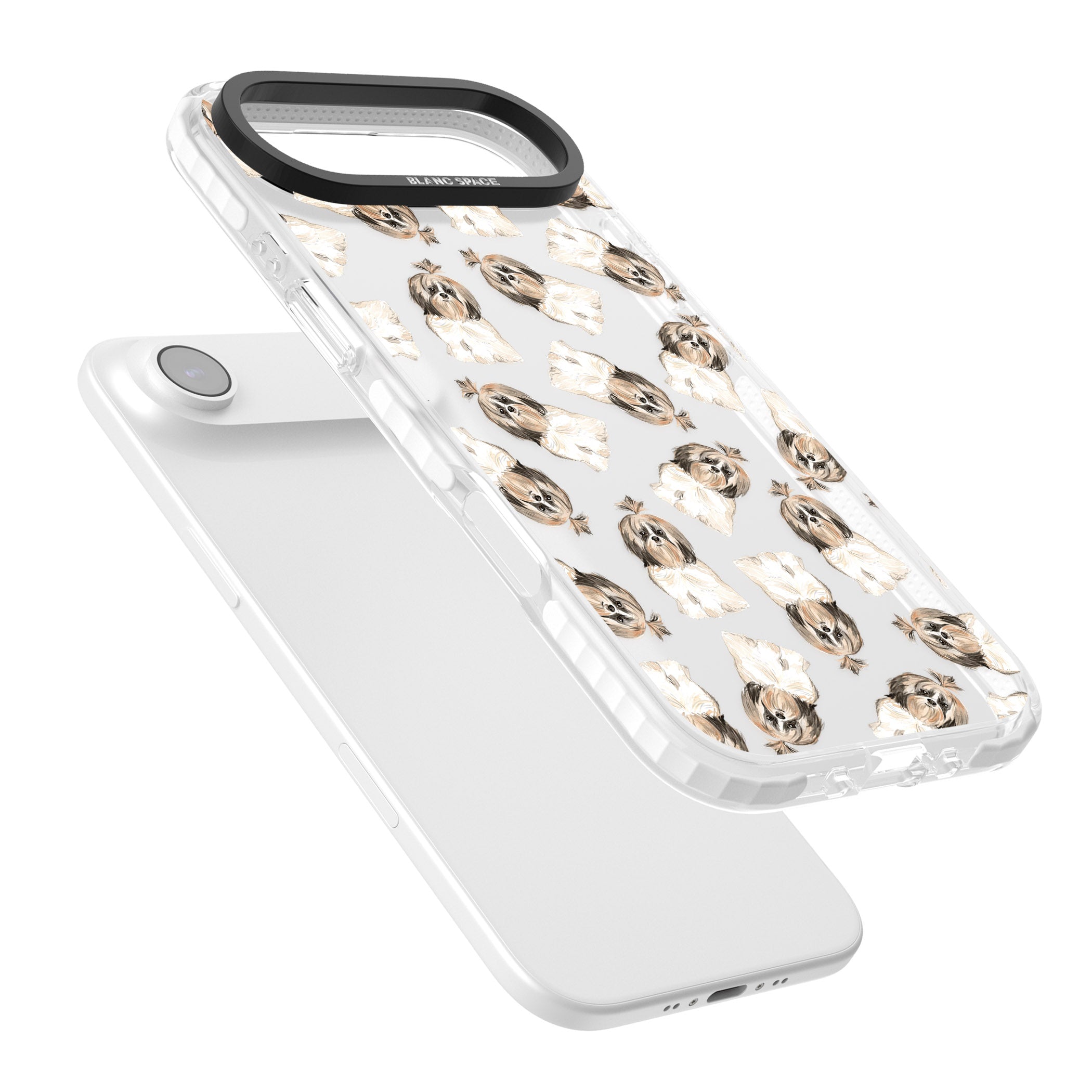 Shih Tzu Pattern Long Hair iPhone 17 Air Impact Clear Phone Case Colours