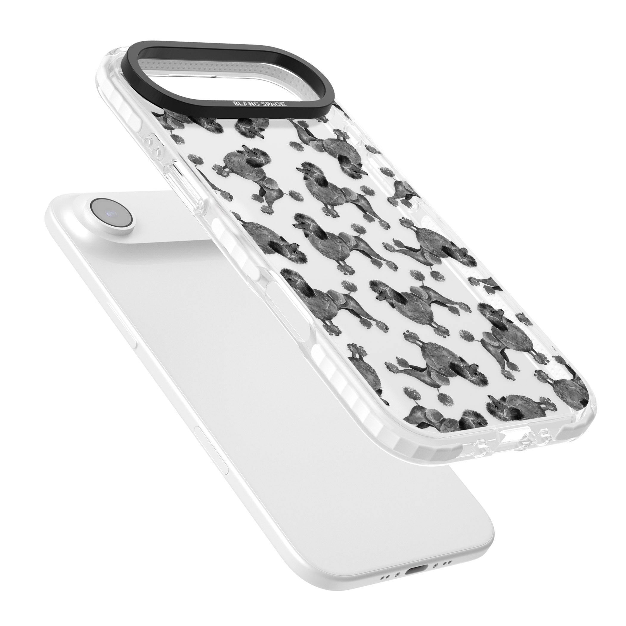 Poodle Pattern iPhone 17 Air Impact Clear Phone Case Colours
