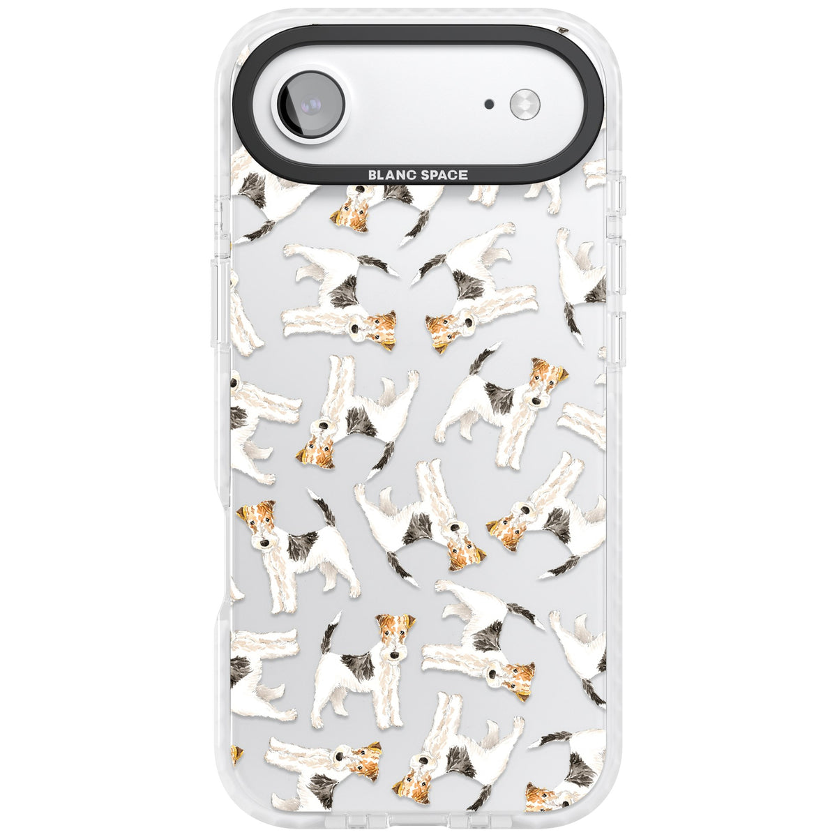 Wire Haired Fox Terrier Dog Pattern iPhone Air Impact Clear Phone Case front