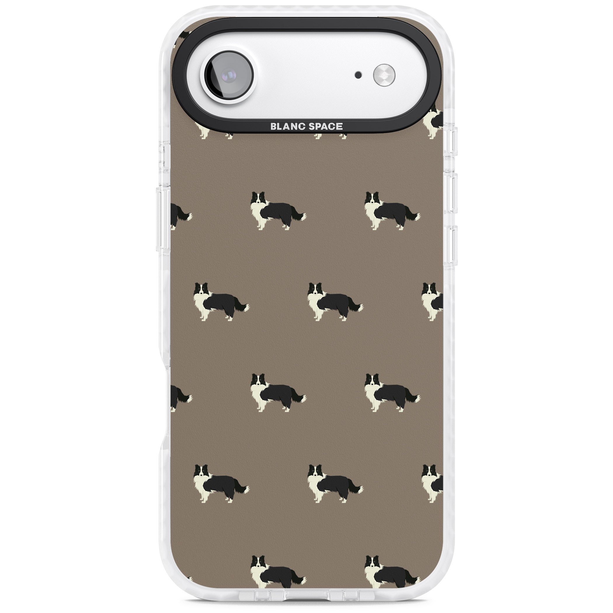 Border Collie Pattern Classic iPhone 17 Air Impact Clear Phone Case