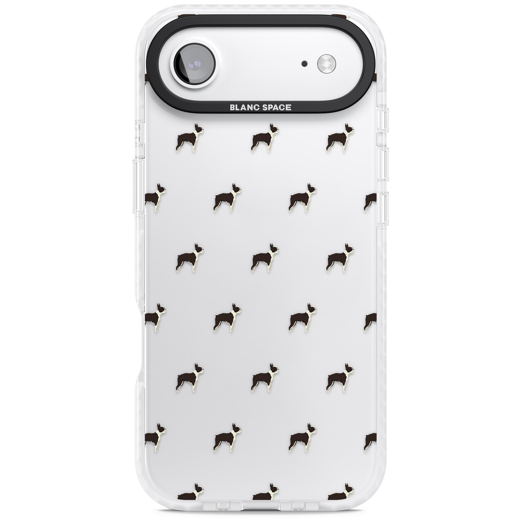 Boston Terrier Pattern iPhone 17 Air Impact Clear Phone Case