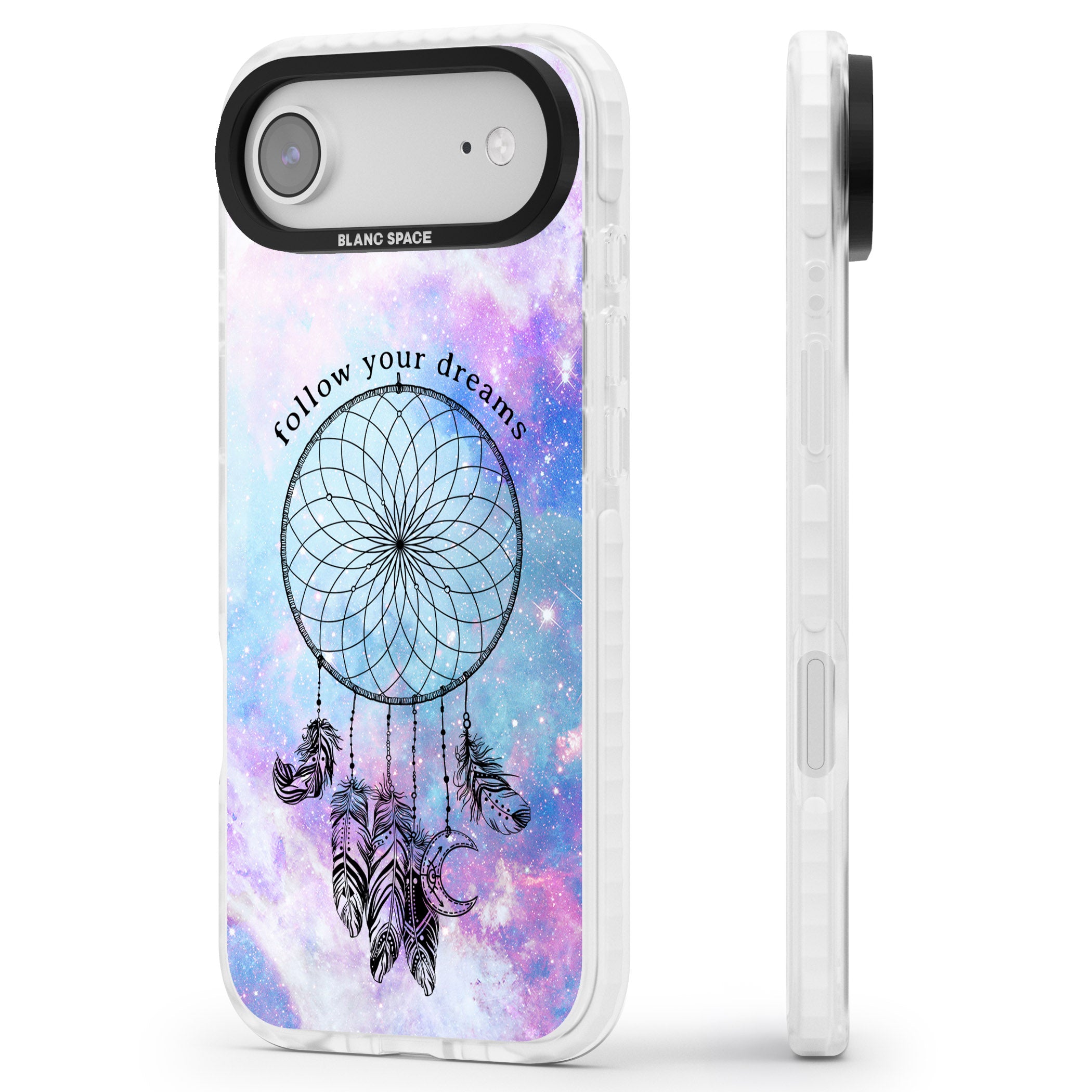 Galaxy Dreamcatcher iPhone 17 Air Impact Clear Phone Case Side Profile
