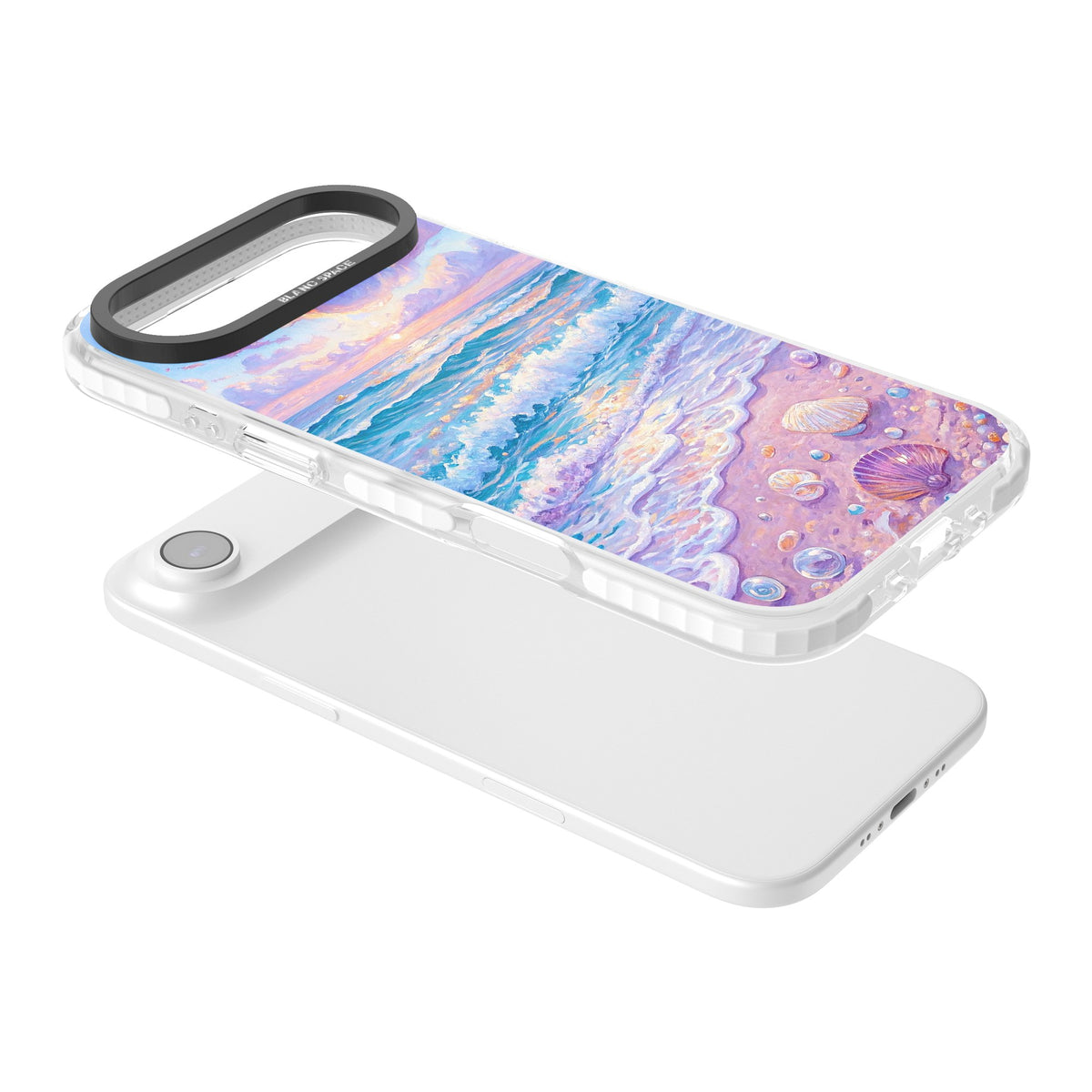 Pearl Shore iPhone Air Impact Clear Phone Case angled
