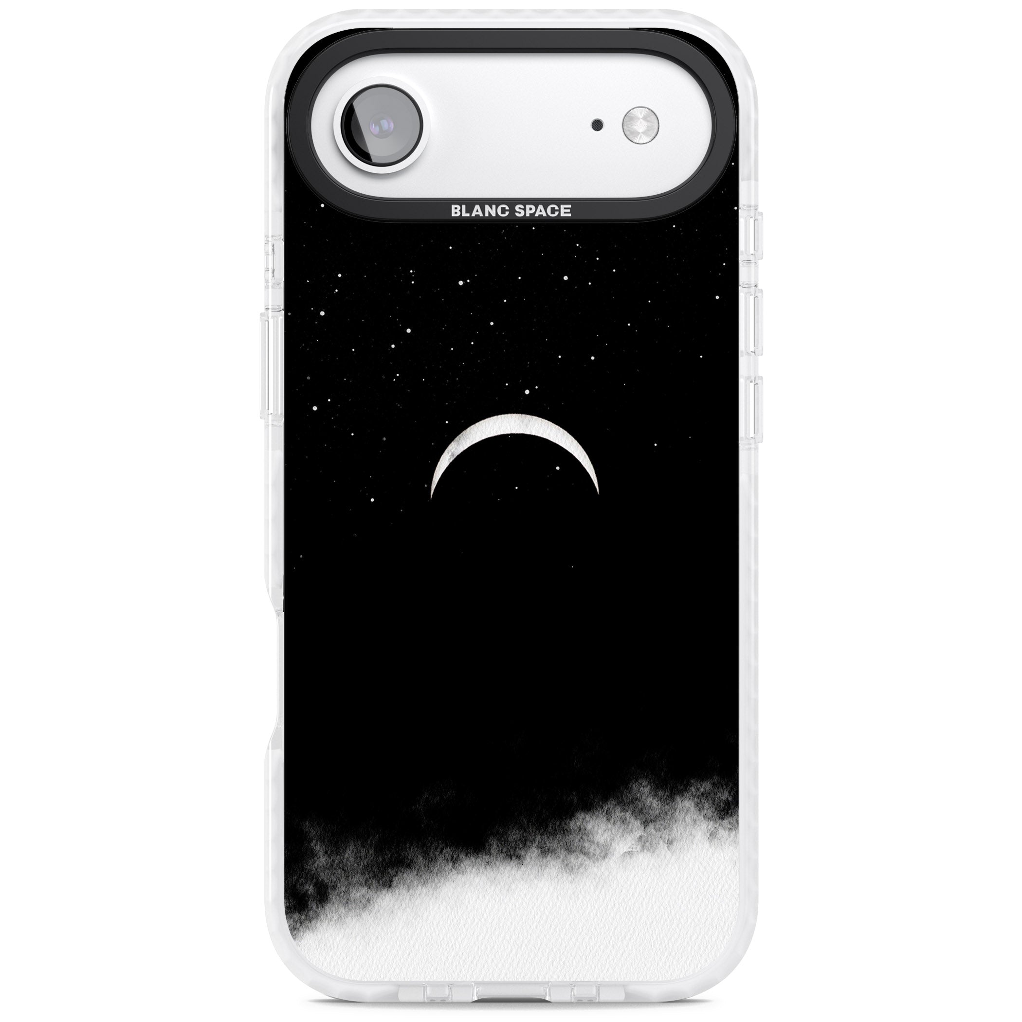 Crescent Moon Night Sky iPhone 17 Air Impact Clear Phone Case