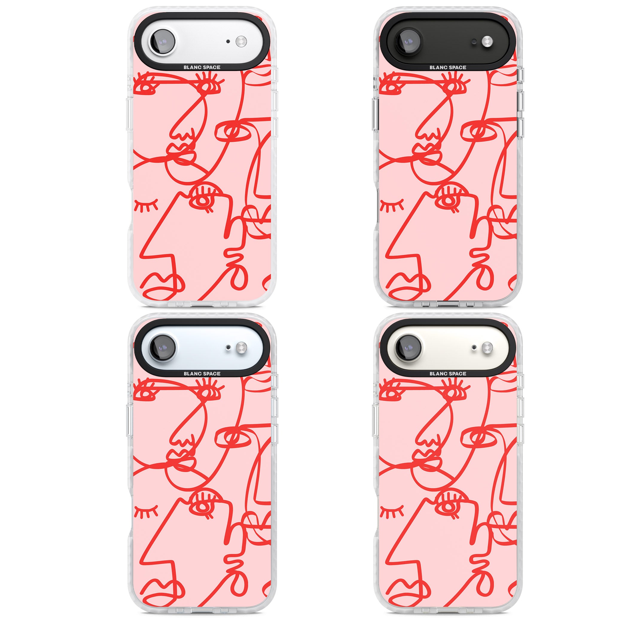 Red Line Art iPhone 17 Air Impact Clear Phone Case APT Impact Protection