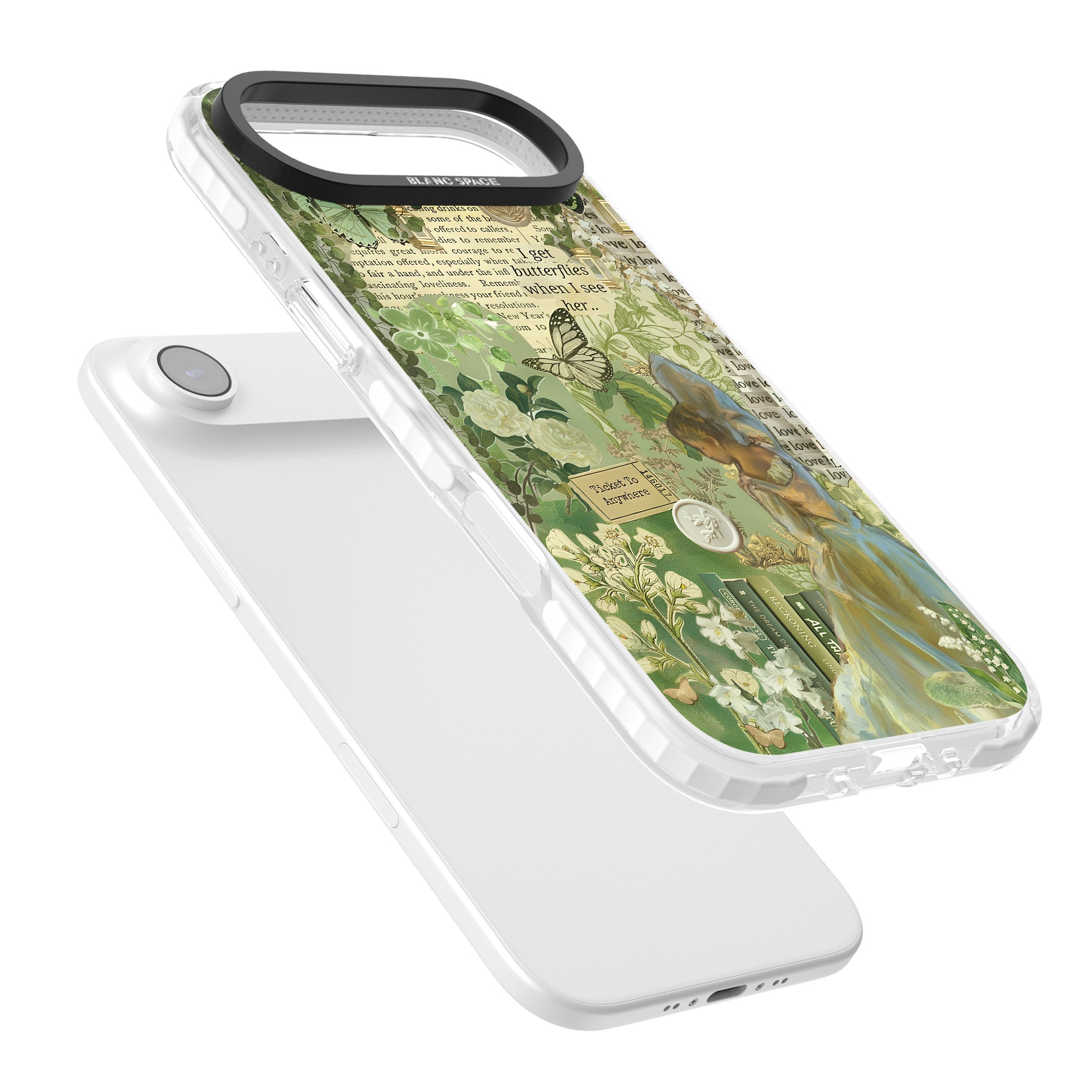 Vintage Green Fairy iPhone 17 Air Impact Clear Phone Case Colours