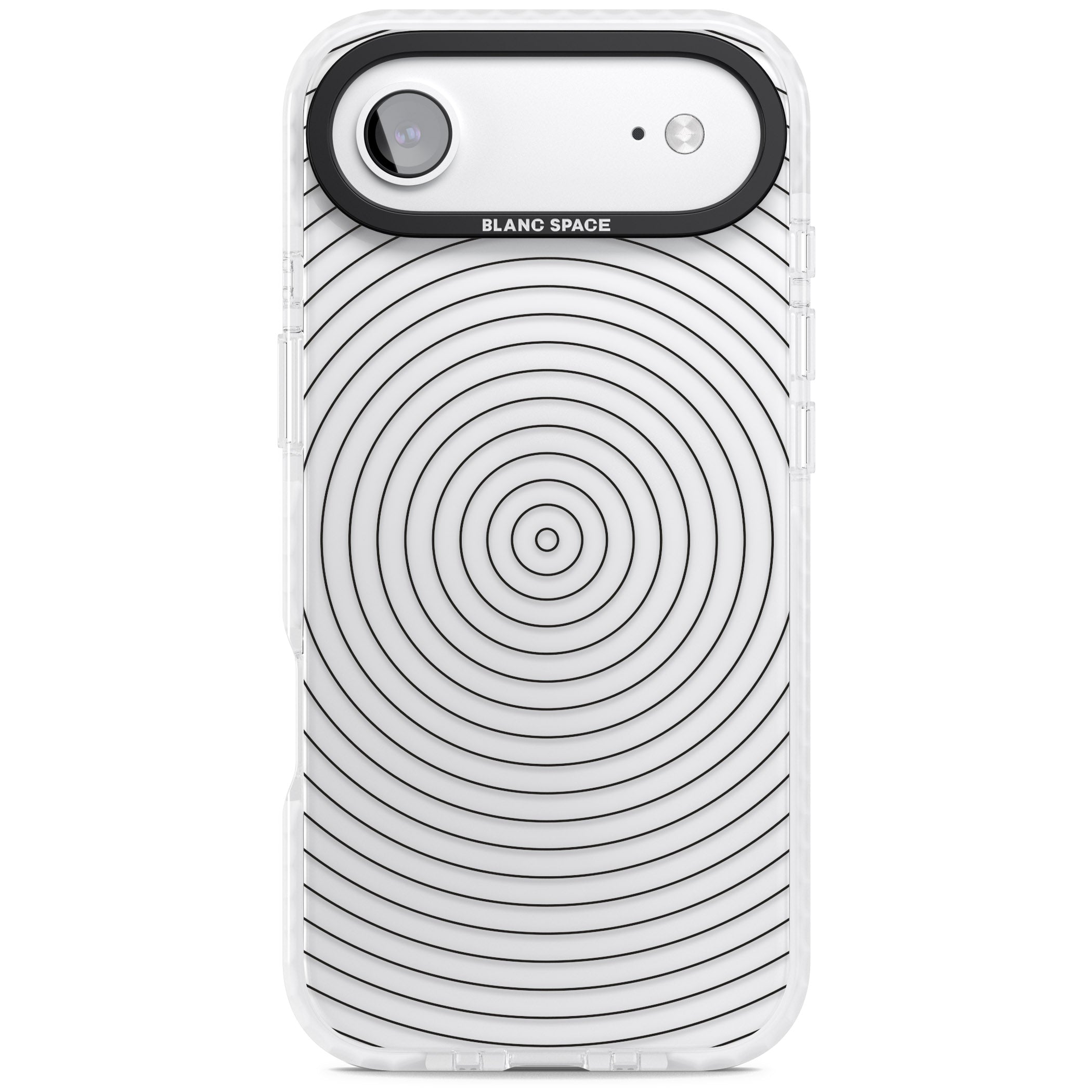 Concentric Lines: Monochrome Vibes iPhone 17 Air Impact Clear Phone Case