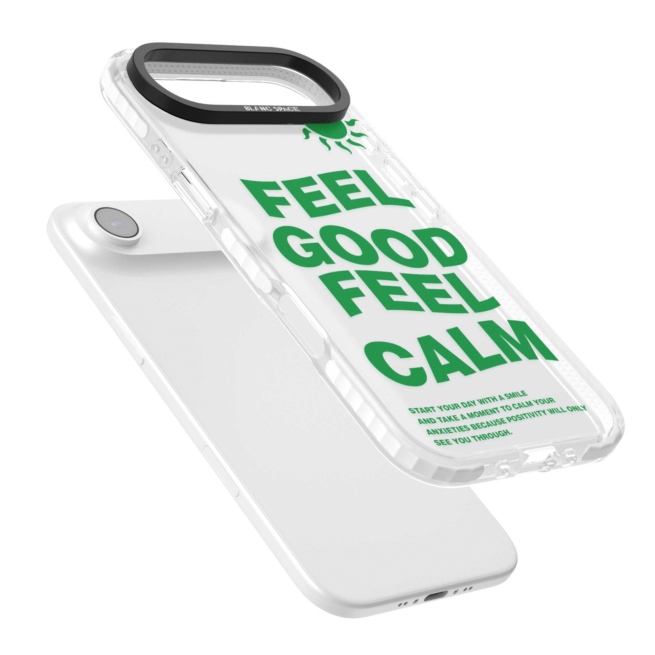 Feel Good Feel Calm (Green) iPhone 17 Air Impact Clear Phone Case Colours