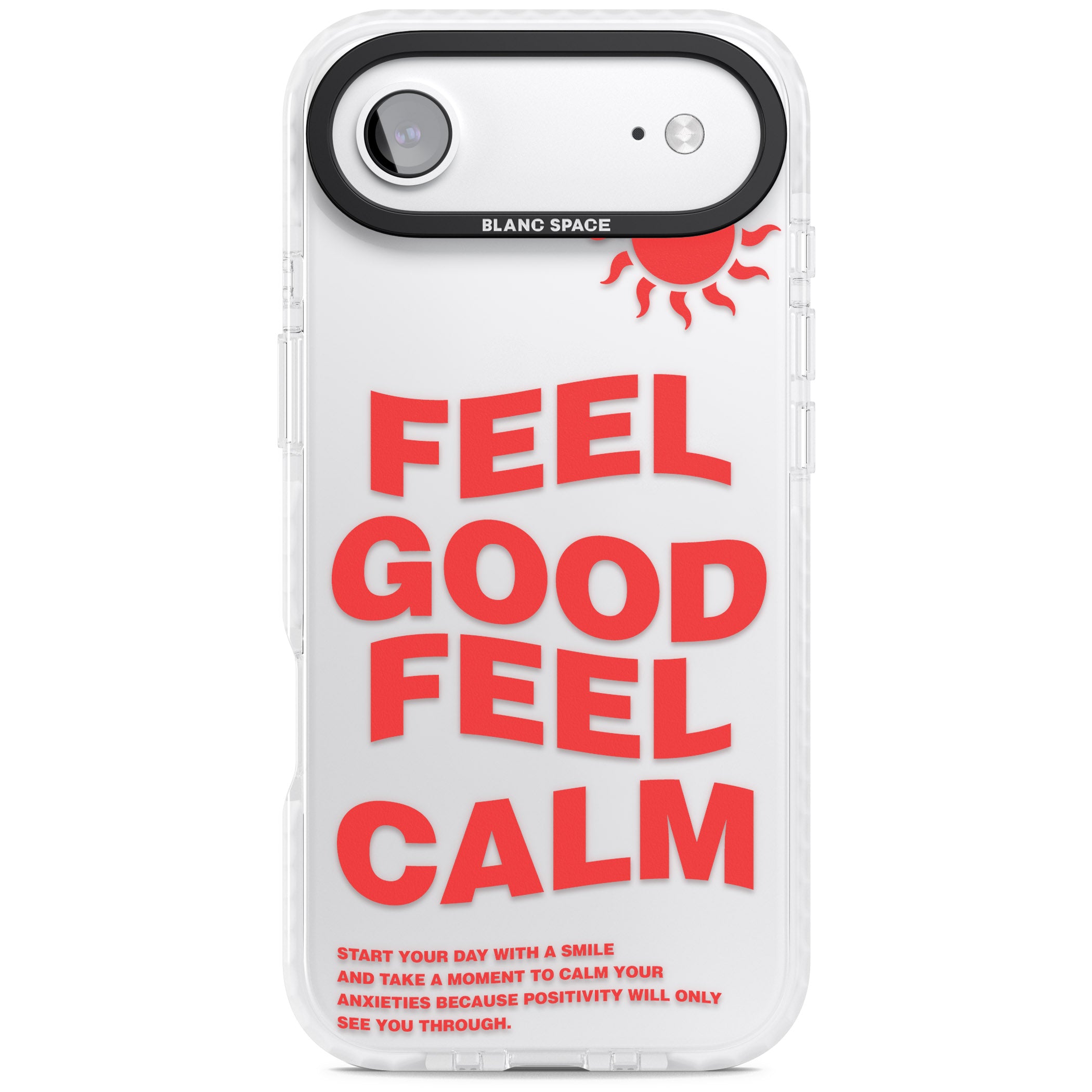 Feel Good Feel Calm (Red) iPhone 17 Air Impact Clear Phone Case